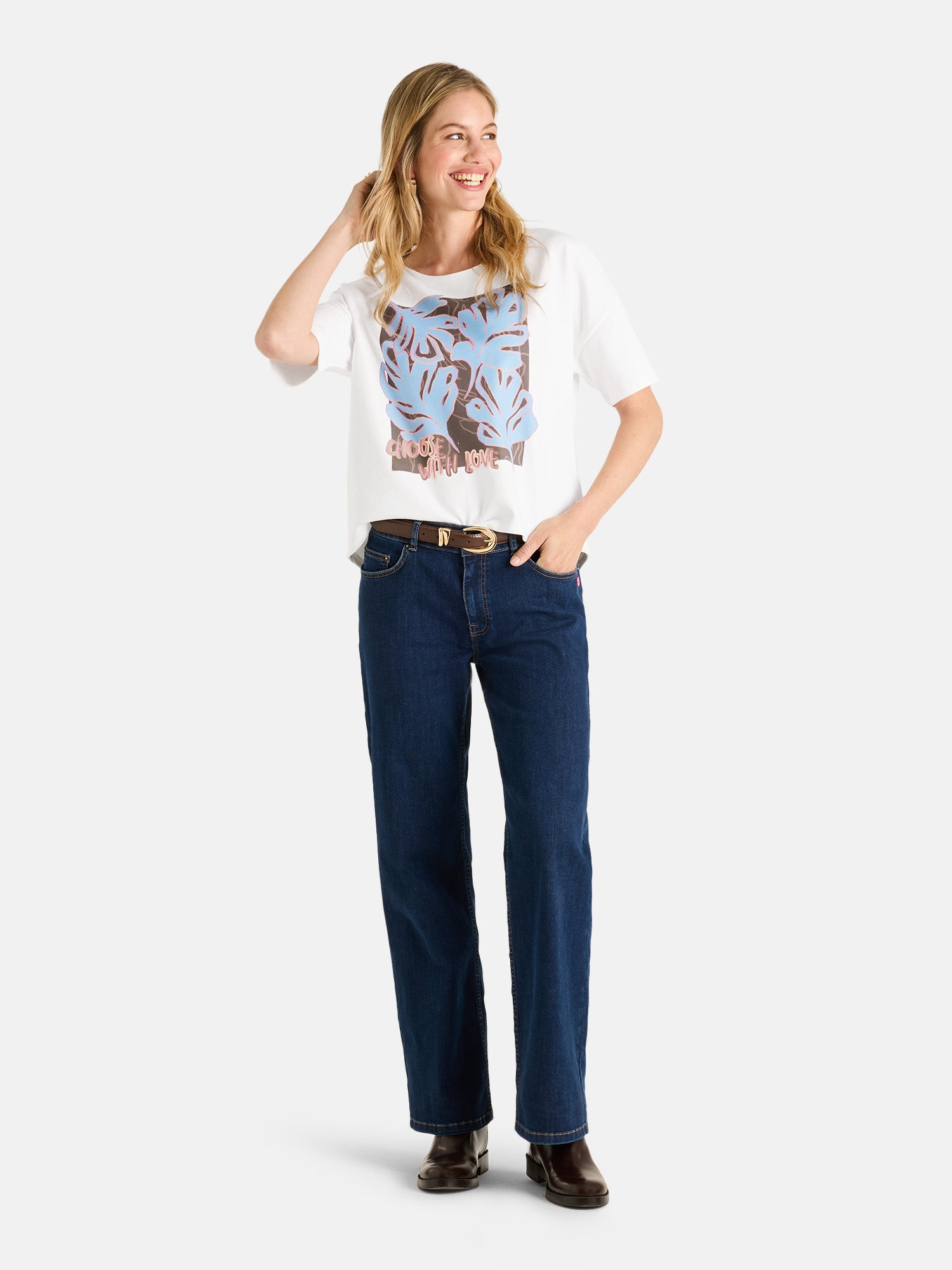 Lieblingsstück ElvaL T-Shirt offwhite Baumwollmix Print