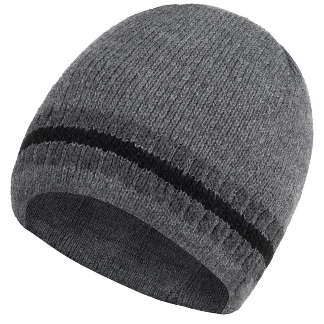 BEZLIT Beanie Strickmütze Grau zweilagig warm