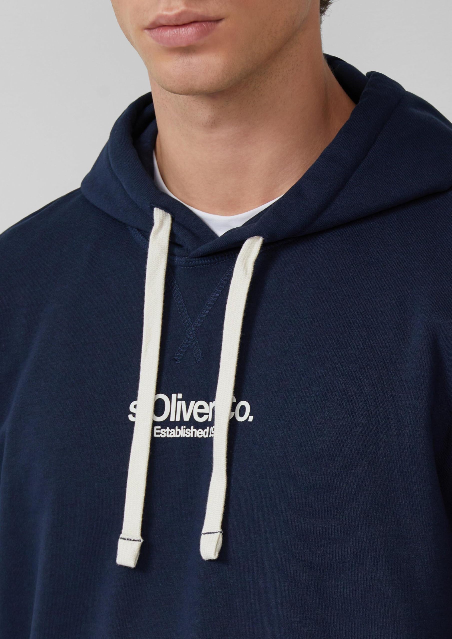 s.Oliver RED LABEL Kapuzenpullover Logo-Print navy L