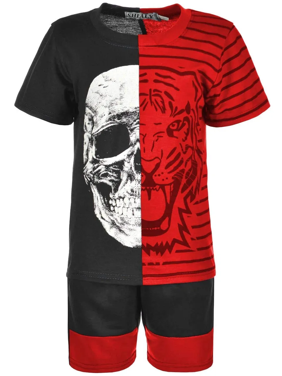 BEZLIT 30308 Set Jungen Schwarz-Rot Tiger 2-tlg
