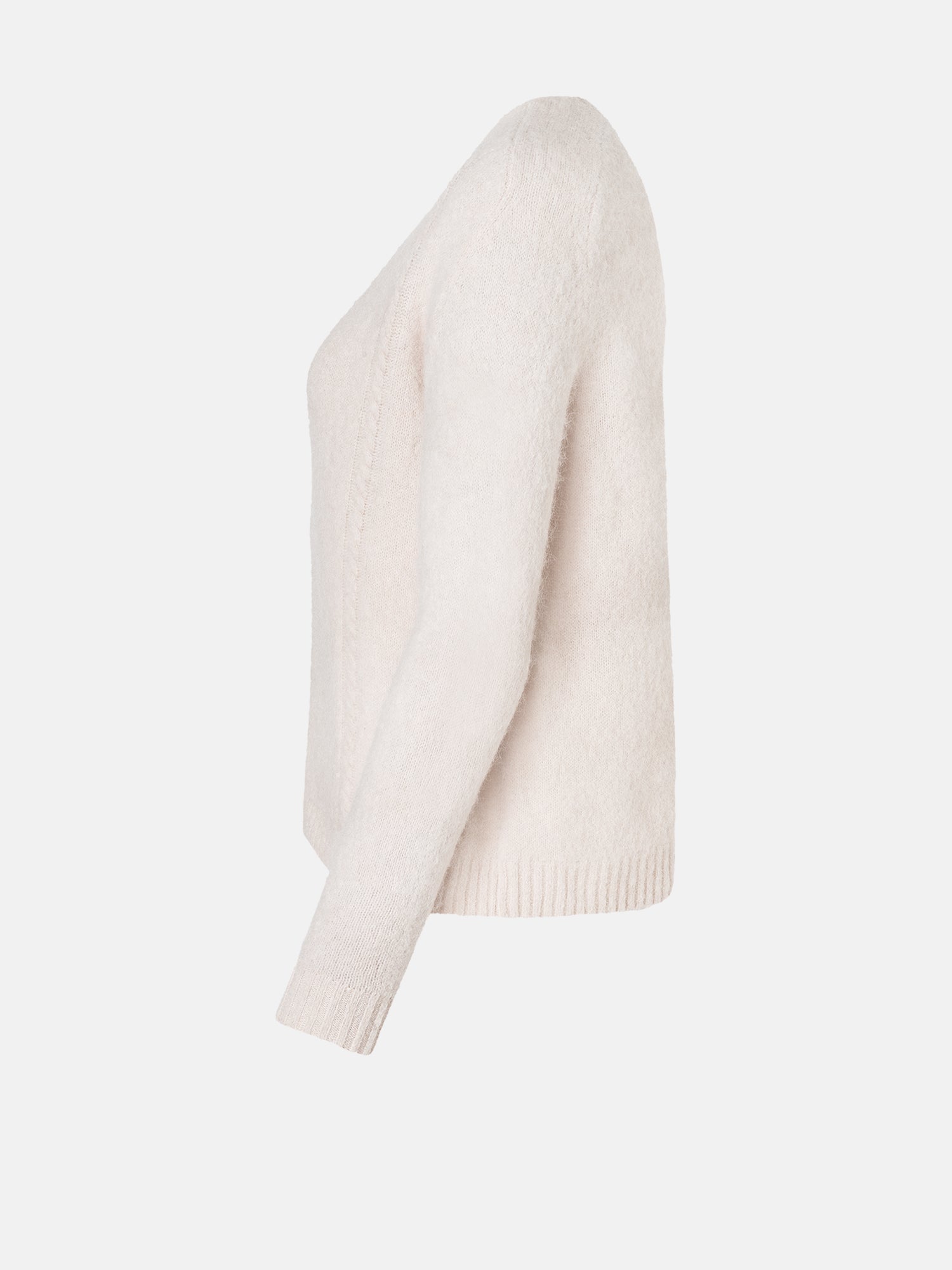 Lieblingsstück HenjaL Strickjacke beige Zopf Wollmix