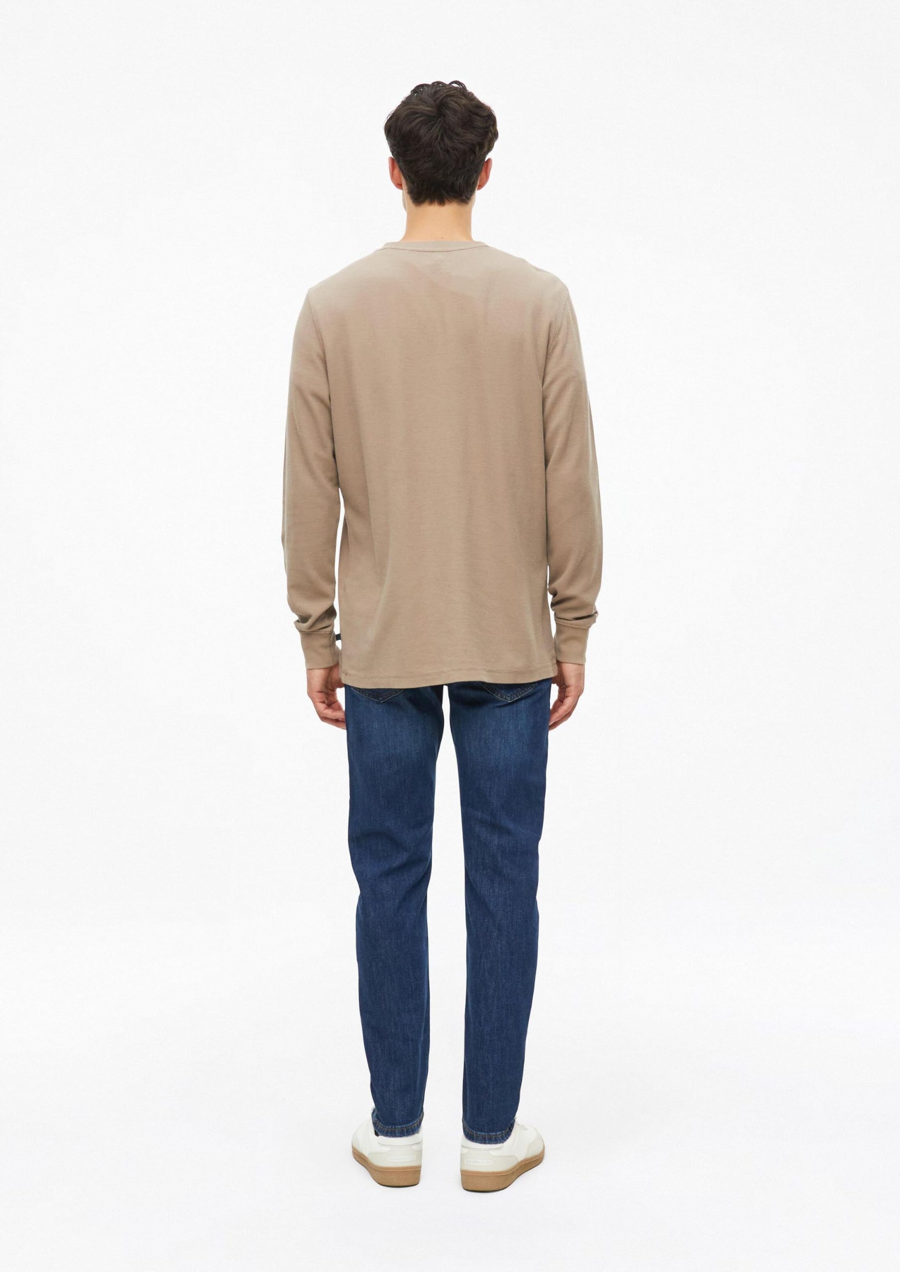 s.Oliver Waffel-Jersey Langarmshirt hellbraun S