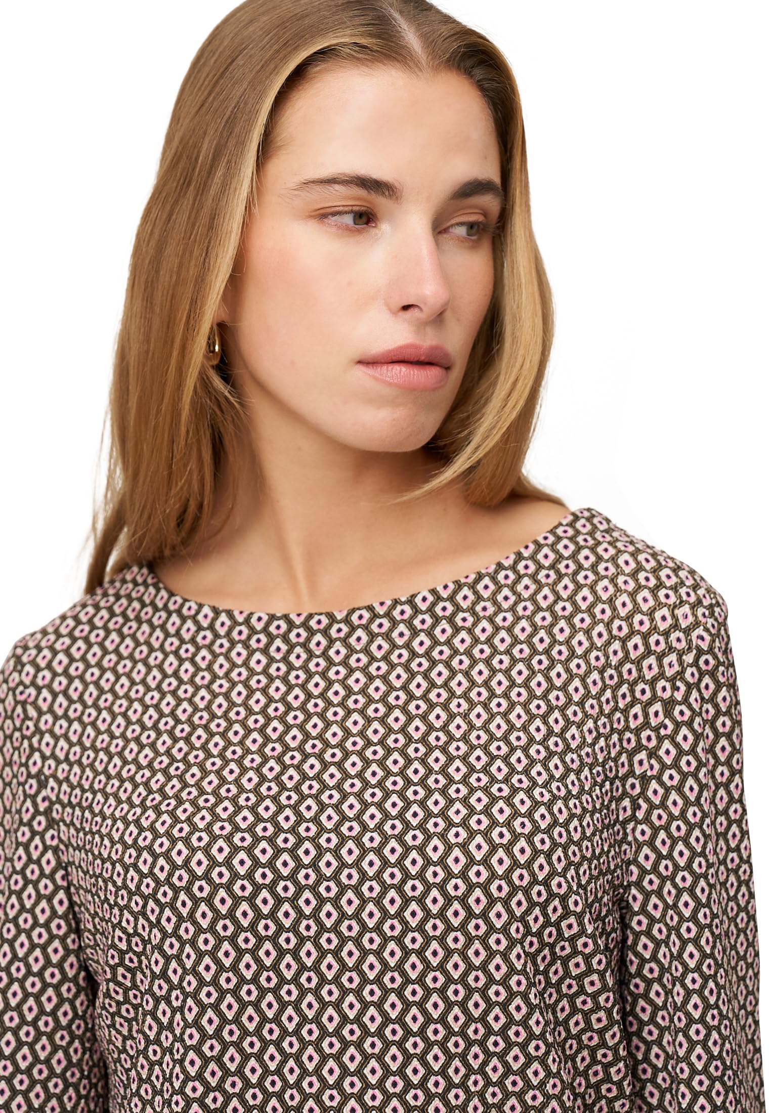 zero Bluse grafischer Print CreamBrown Gr.40