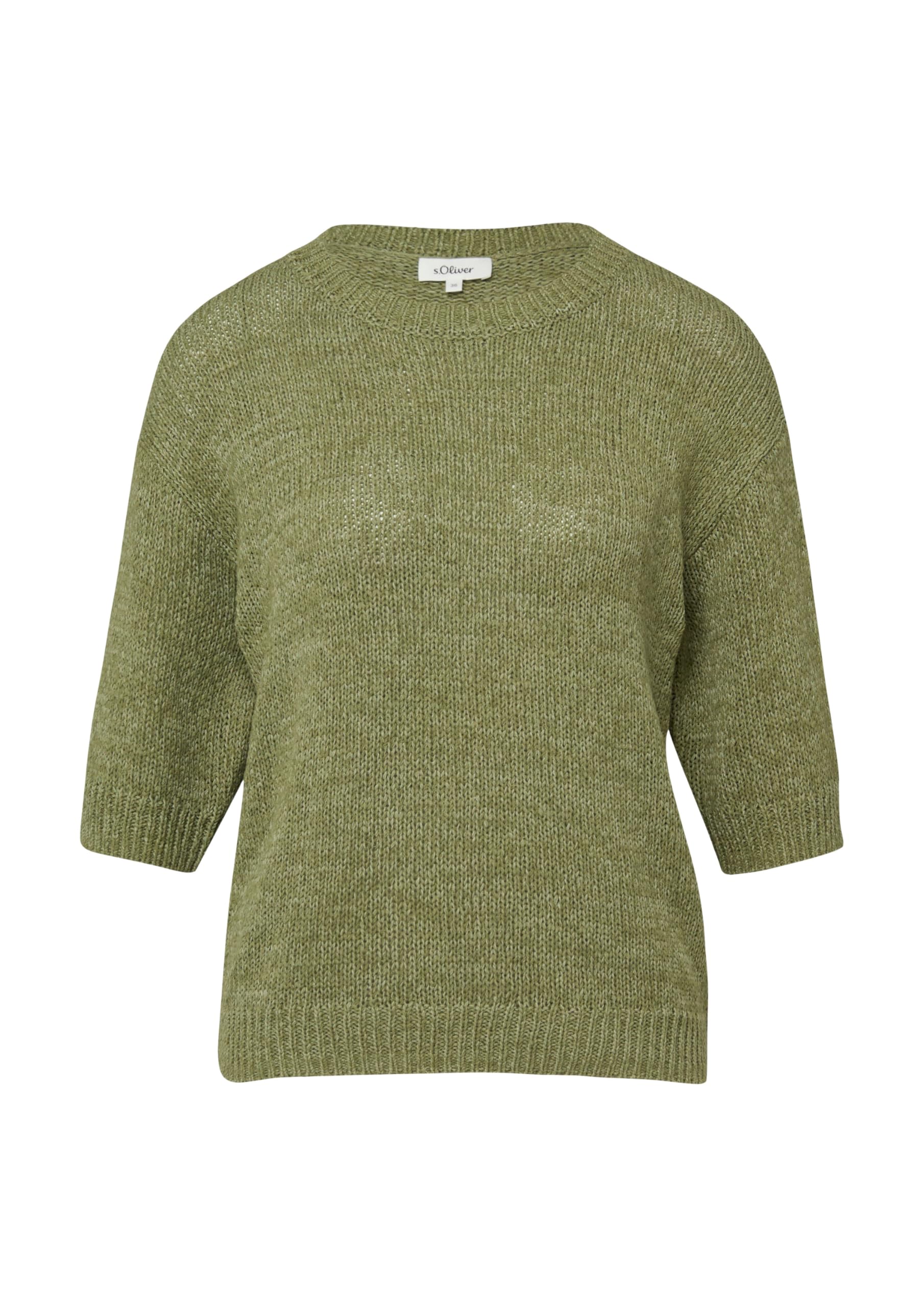 s.Oliver 2180028 Pullover Kurzarm Damen Oliv Baumwolle