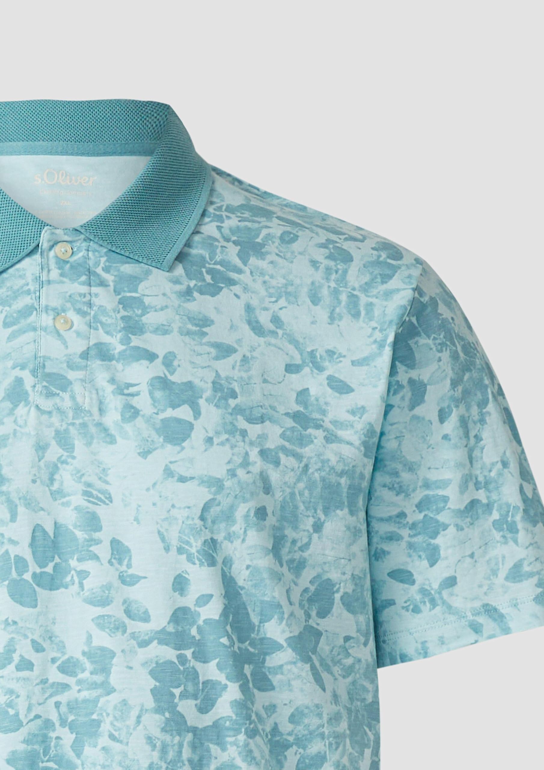 s.Oliver Junior Poloshirt All-Over-Print Flammgarn
