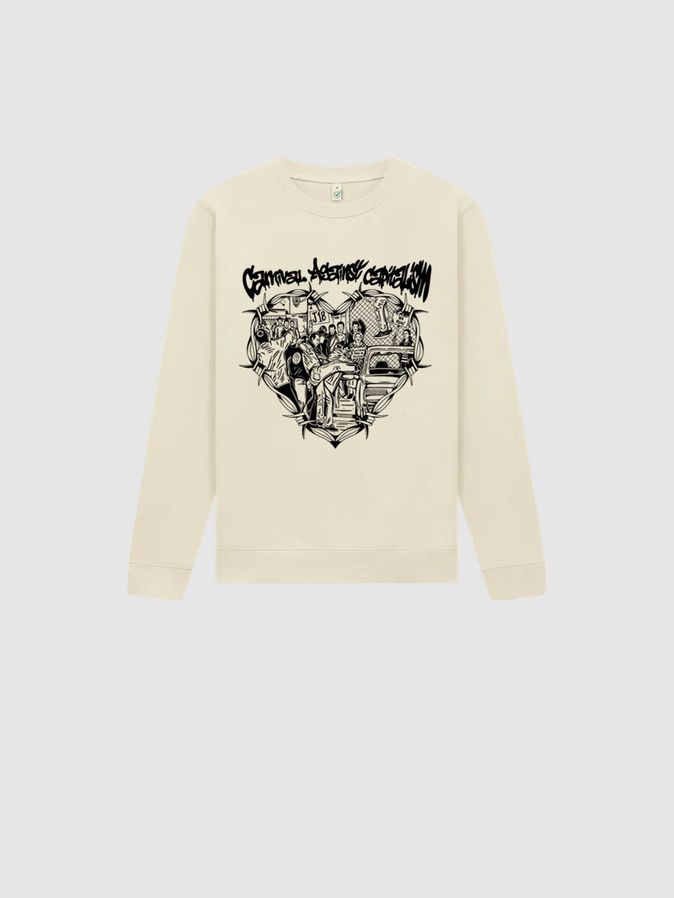 dna merch Karneval gegen Kapitalismus Pullover Natur mit Print
