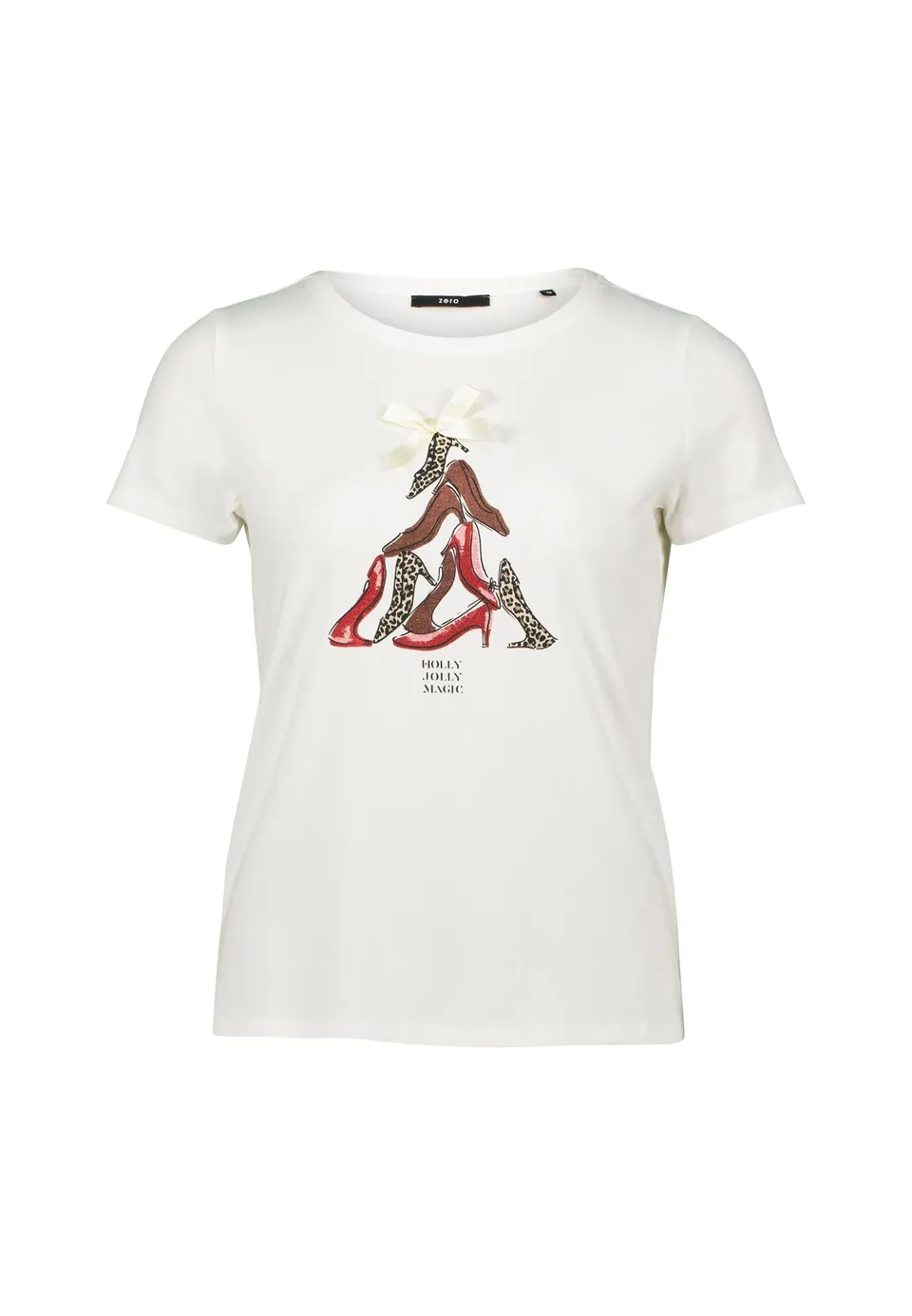 zero Shirt Aufdruck Schleife Gr. 38 Patch CreamRed