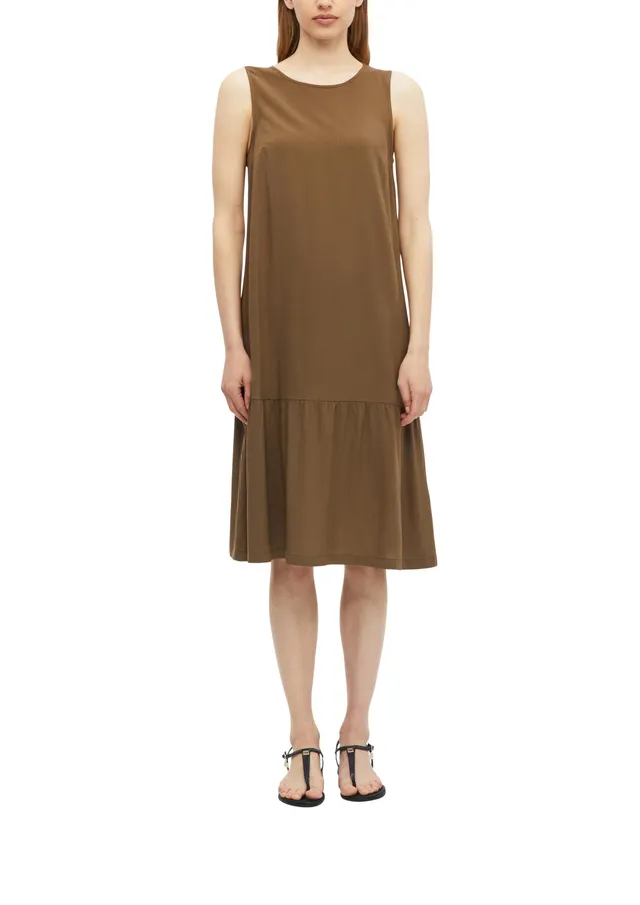 s.Oliver Allover-Print Midi Kleid Viskose Bordeaux