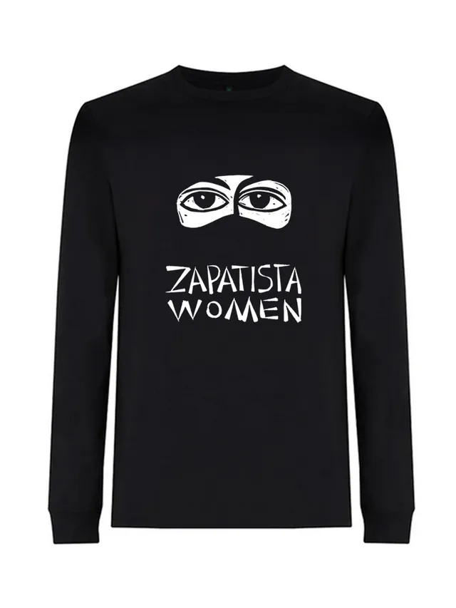 dna merch Zapatista-Frauen Langarmshirt schwarz Bio