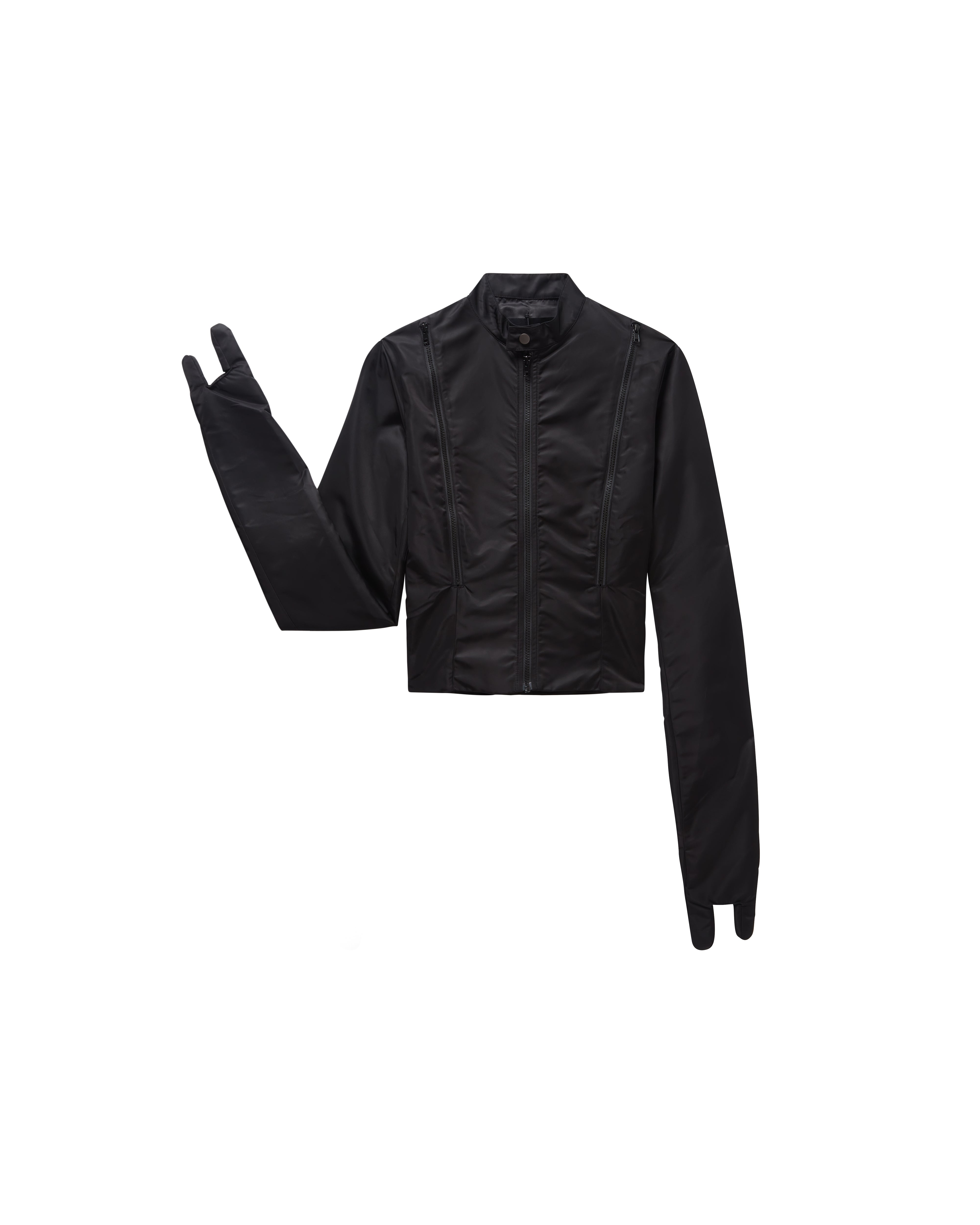 Mowalola Finger Jacket Jacke Schwarz Nylon Fitted