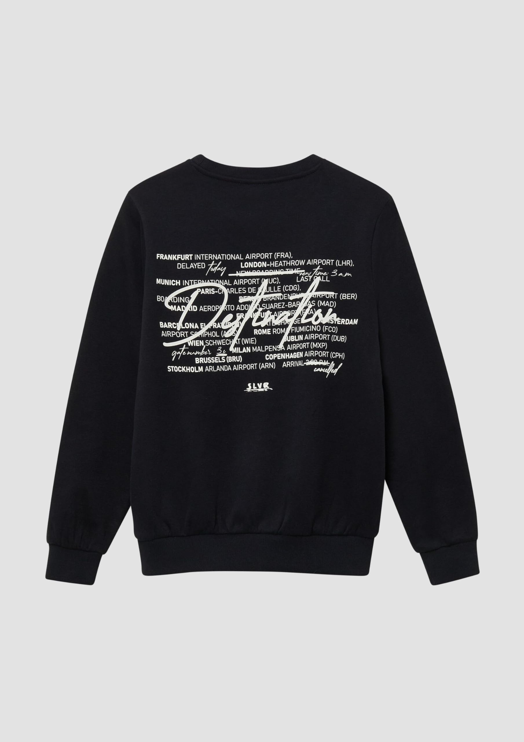 s.Oliver Red Label Sweatshirt mit Print kuschelig schwarz
