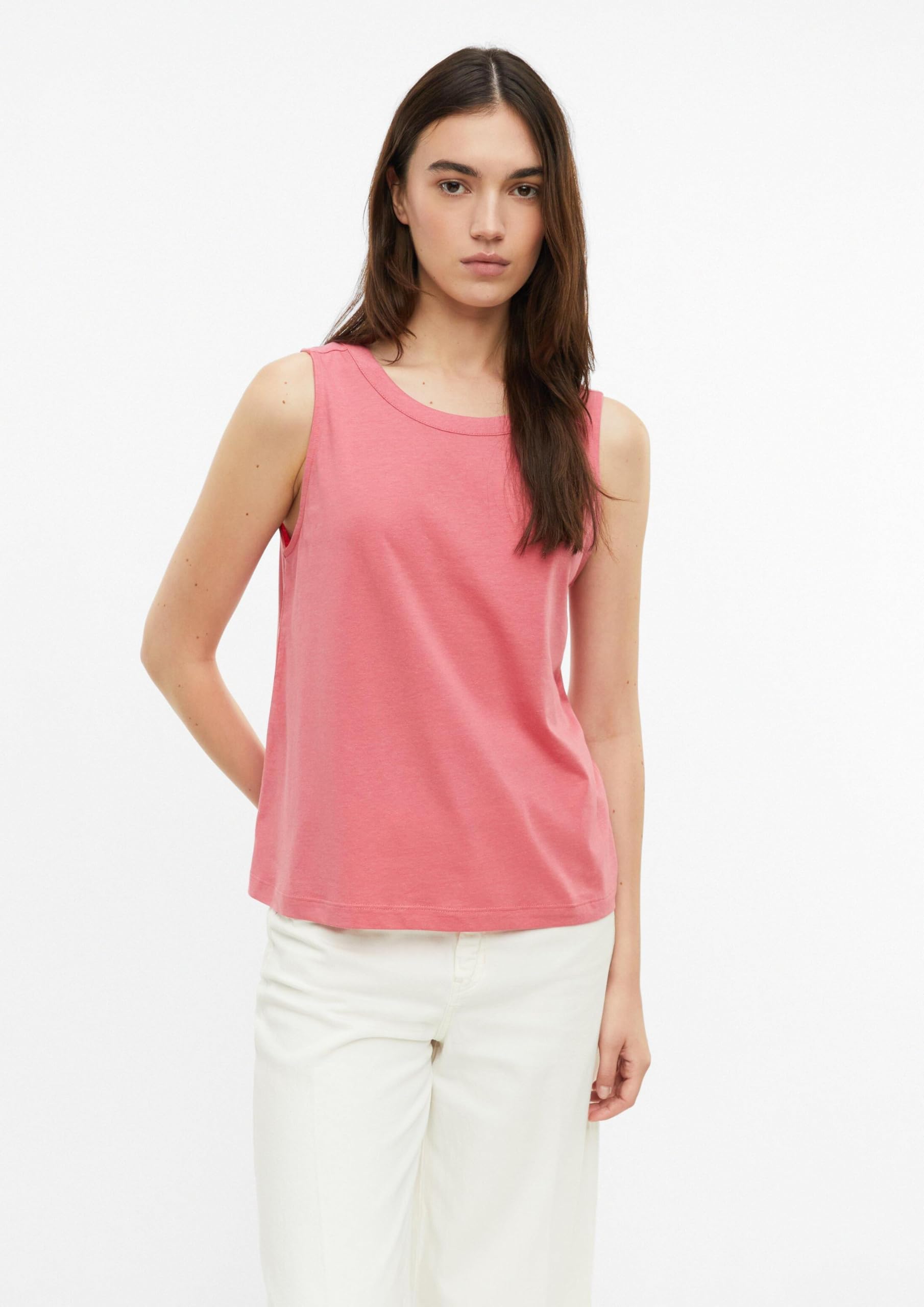 s.Oliver Jersey-Top Damen Relaxed ärmellos weiß