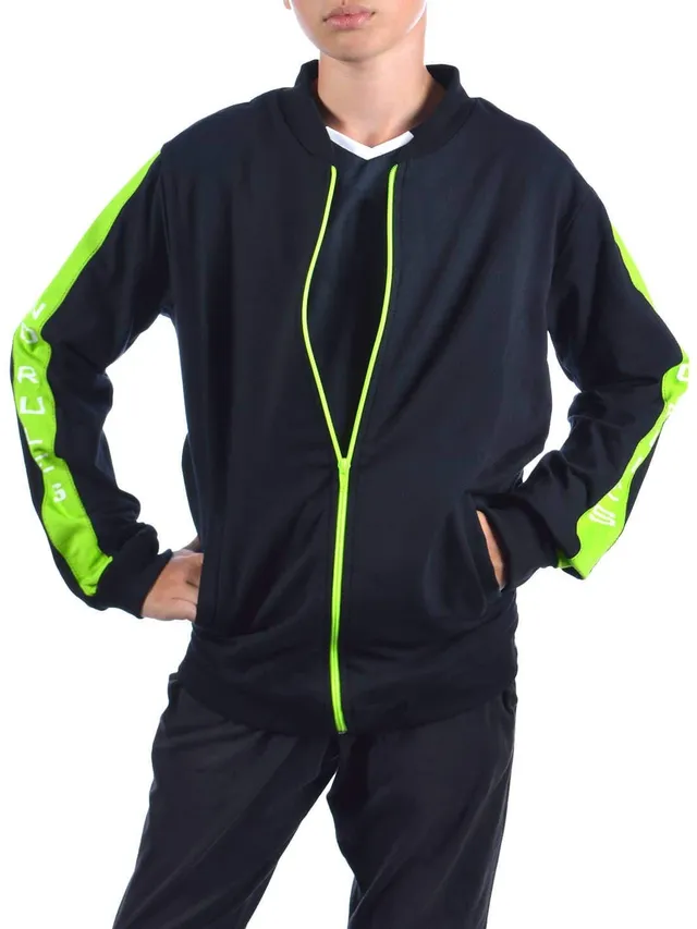 BEZLIT Jungen Sweatjacke Break Rules schwarz-hellgrün Zip
