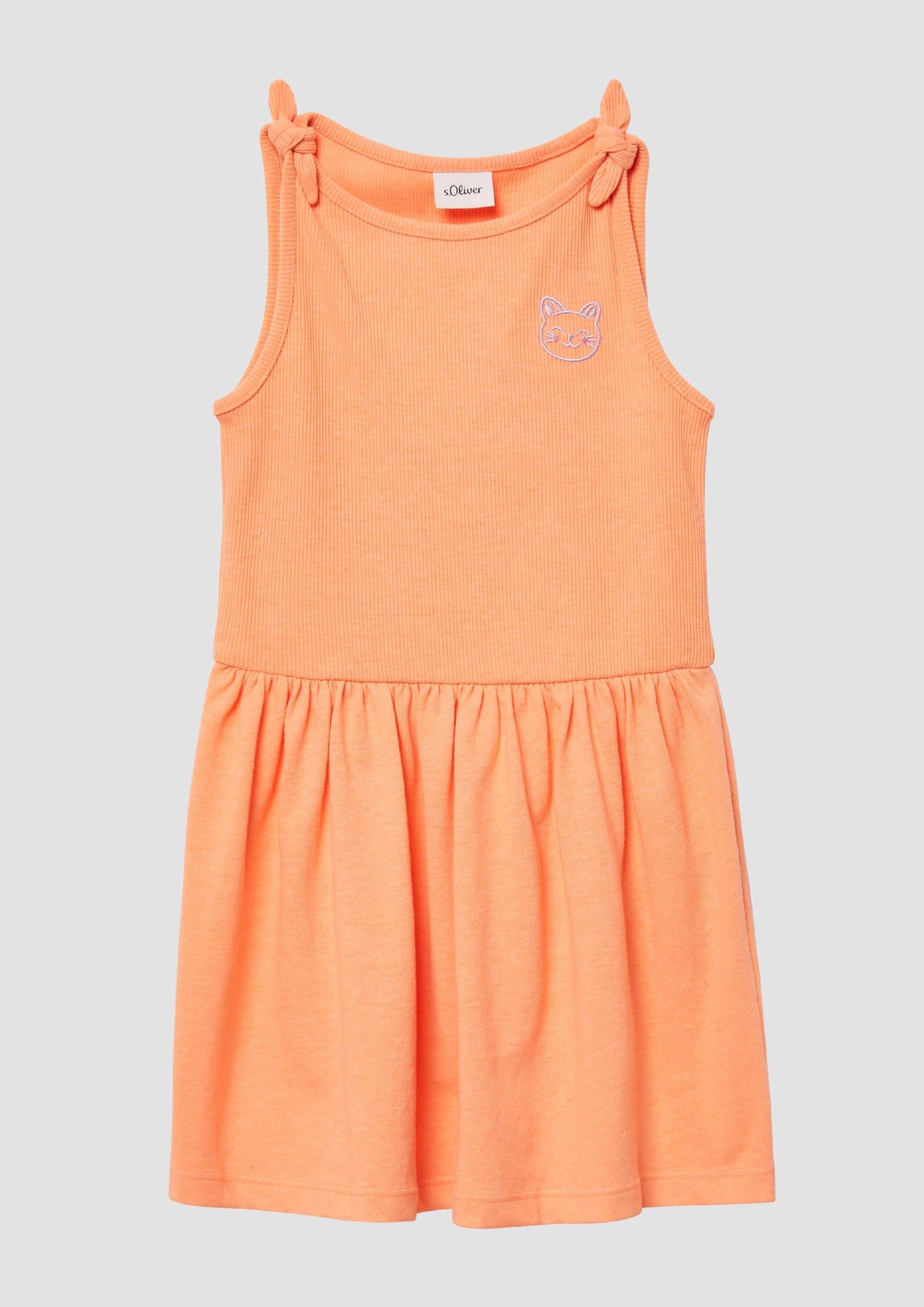 s.Oliver RED LABEL Kleid Knoten Stickerei Gr.110 orange