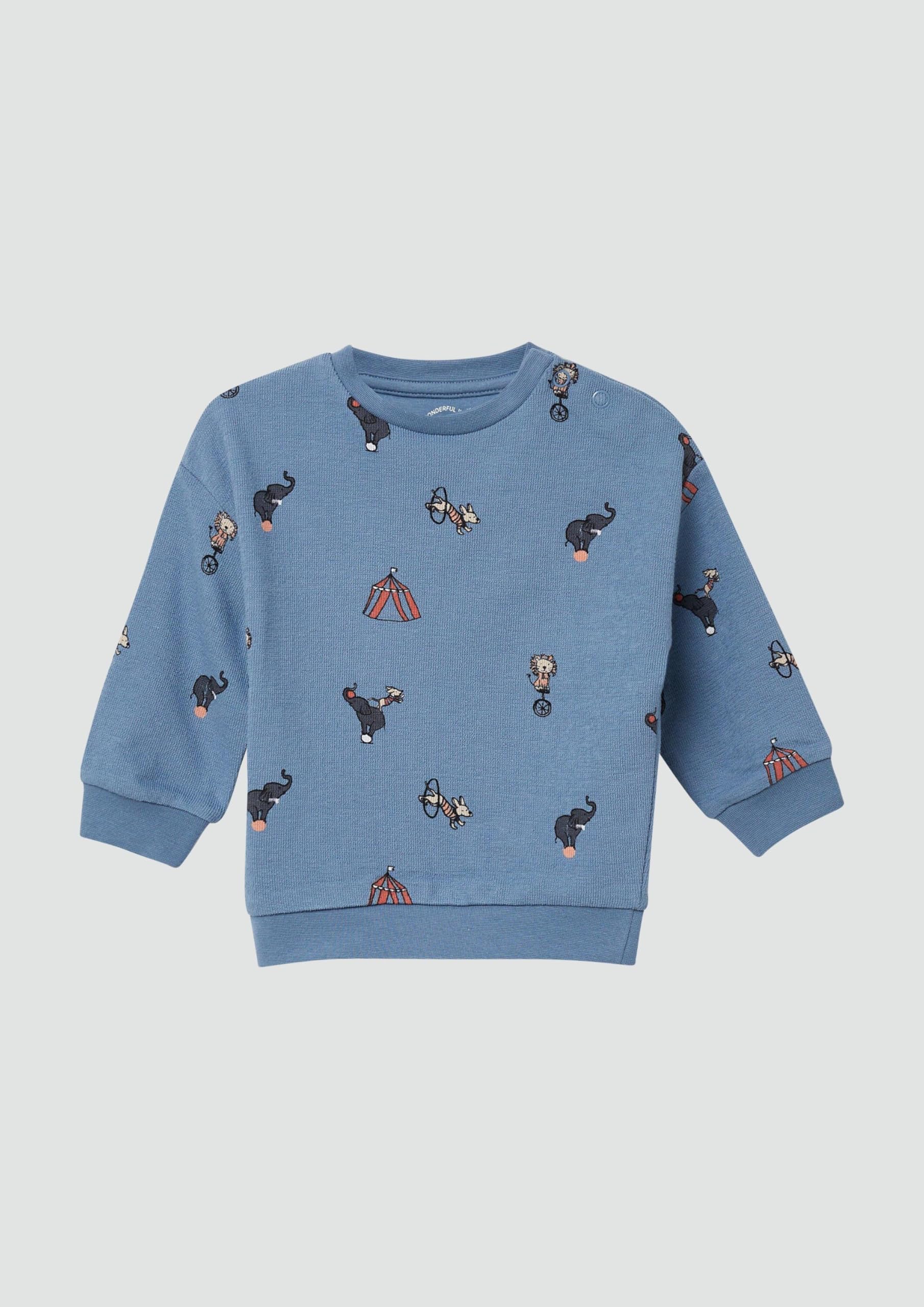 s.Oliver Junior Sweatshirt Strukturjersey Gr. 74 Print