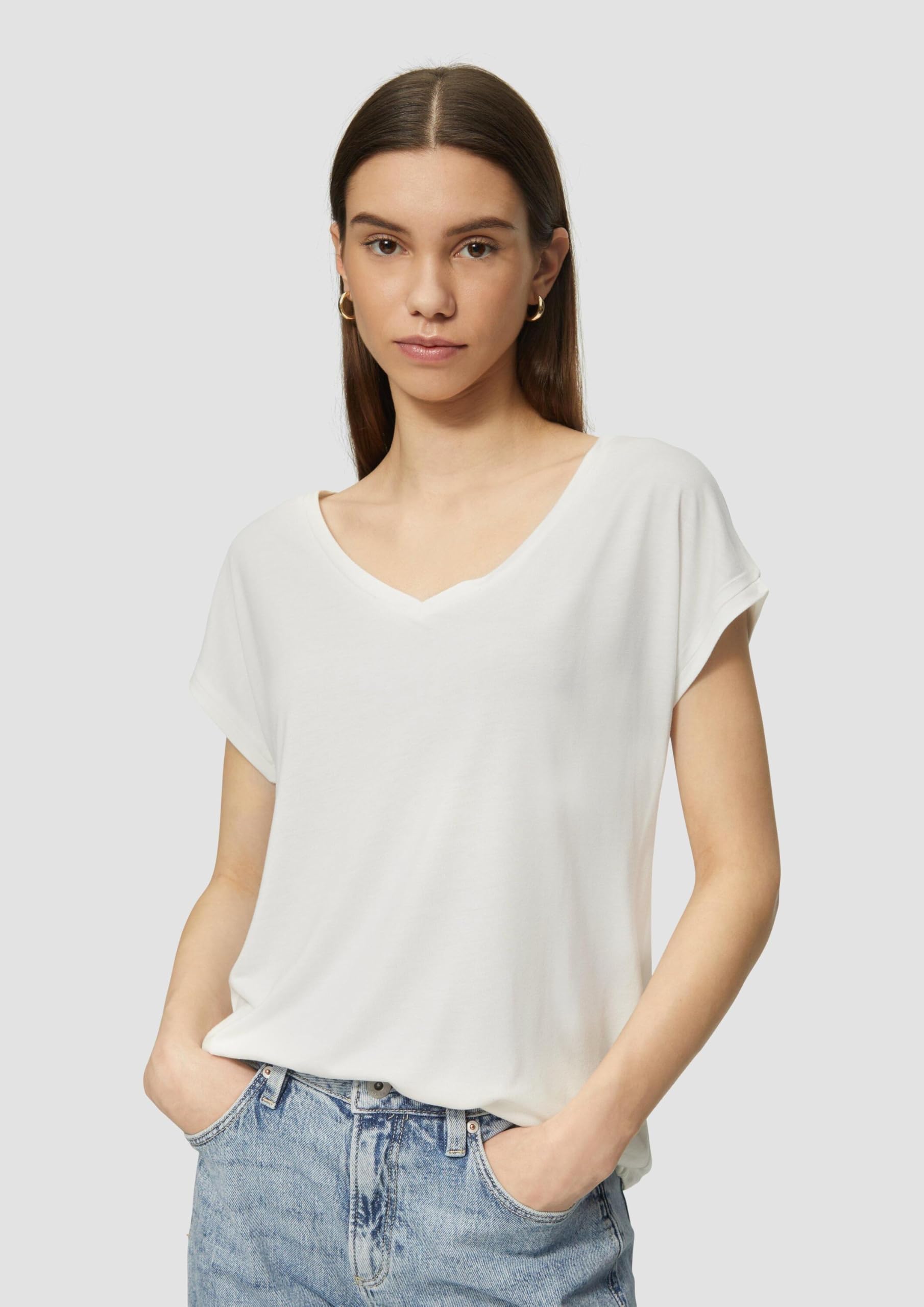 QS by s.Oliver lockeres T-Shirt Modalmix Damen weich
