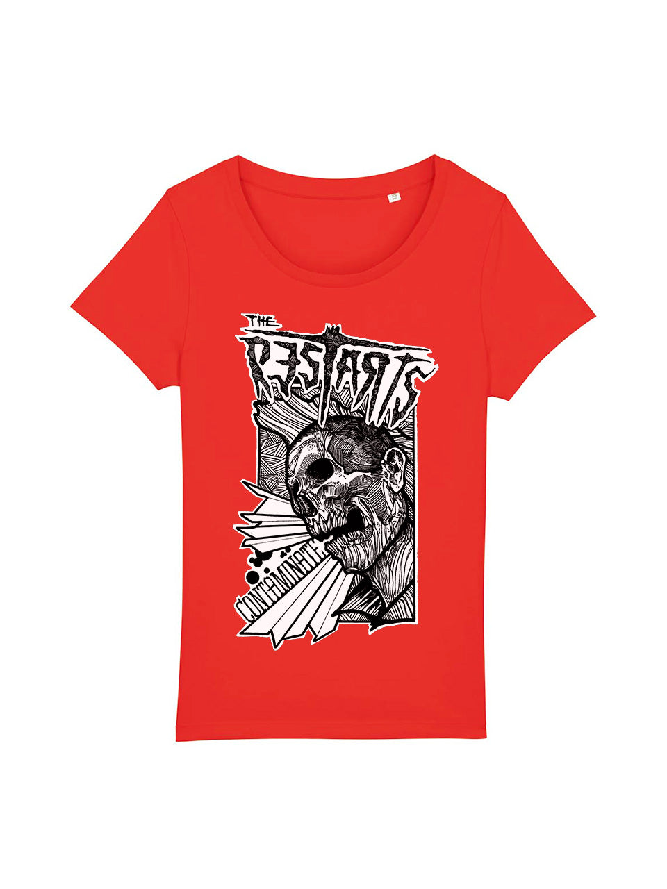 The Restarts Contaminate T-Shirt Damen Weiß Biobaumwolle