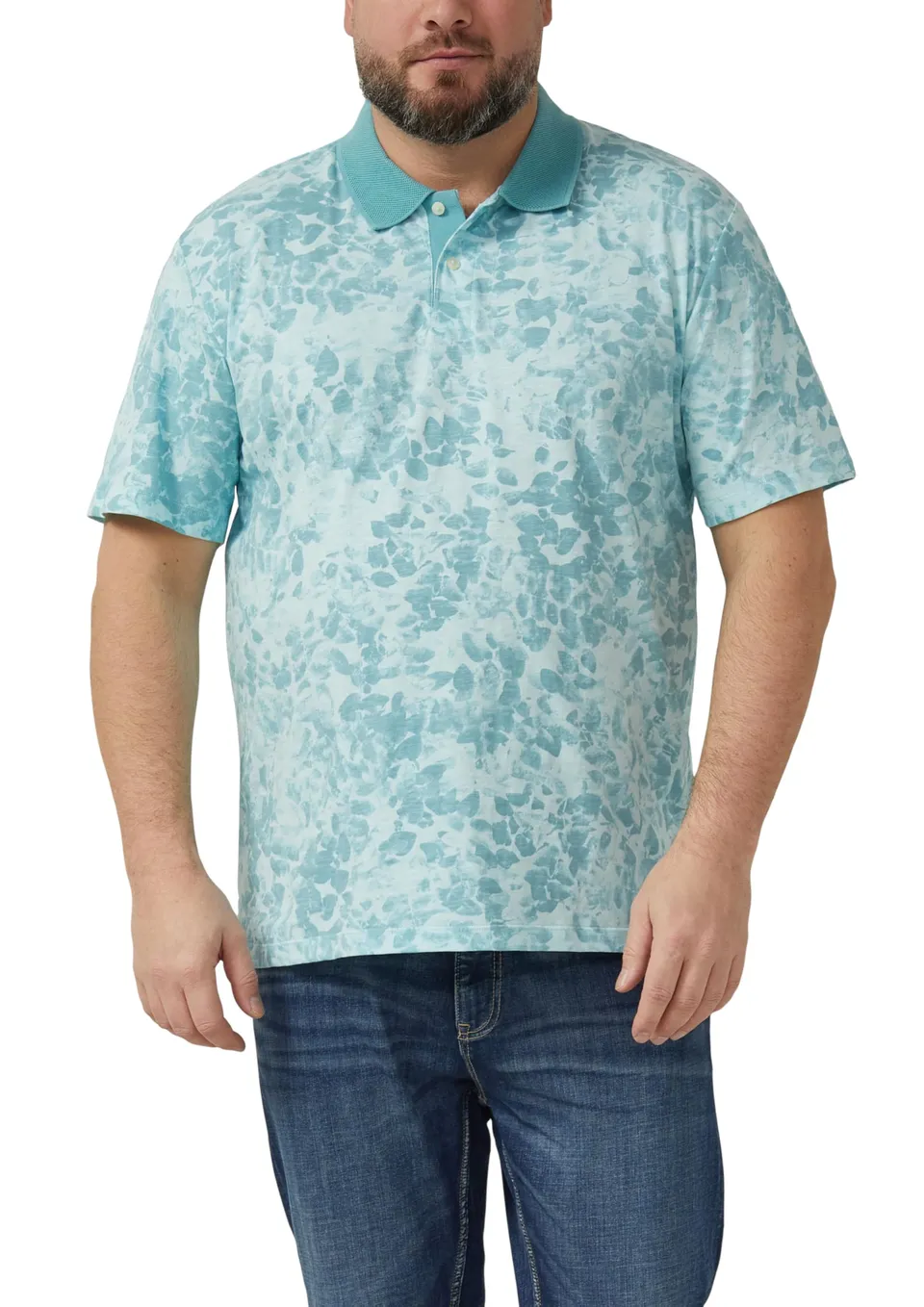 s.Oliver Junior Poloshirt All-Over-Print Flammgarn