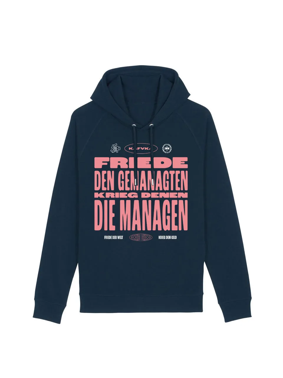dna merch Kafvka Friede den Gemanangten Kapuzenpullover Schwarz
