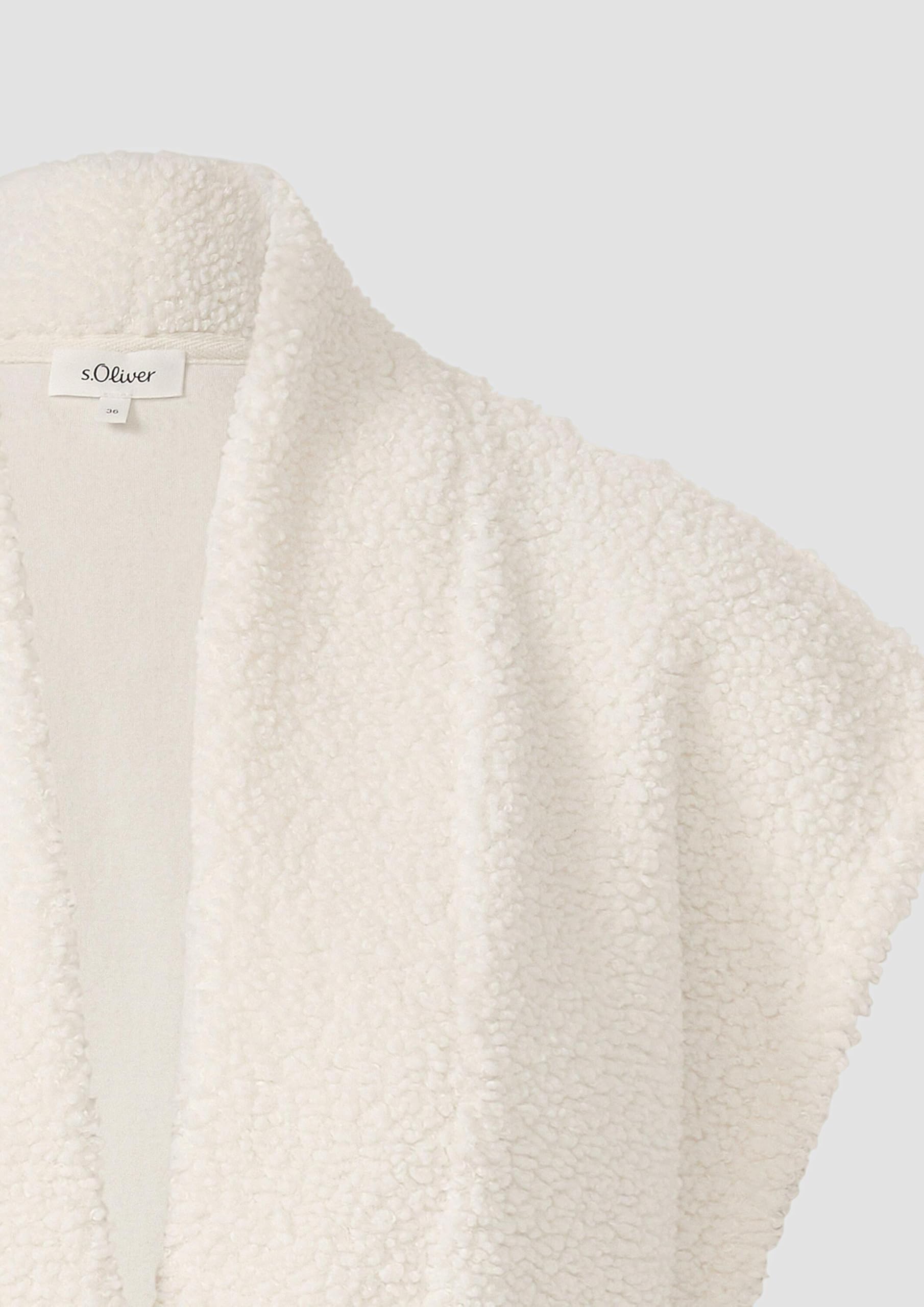 s.Oliver Teddyplüsch-Weste mit Gürtel Damen