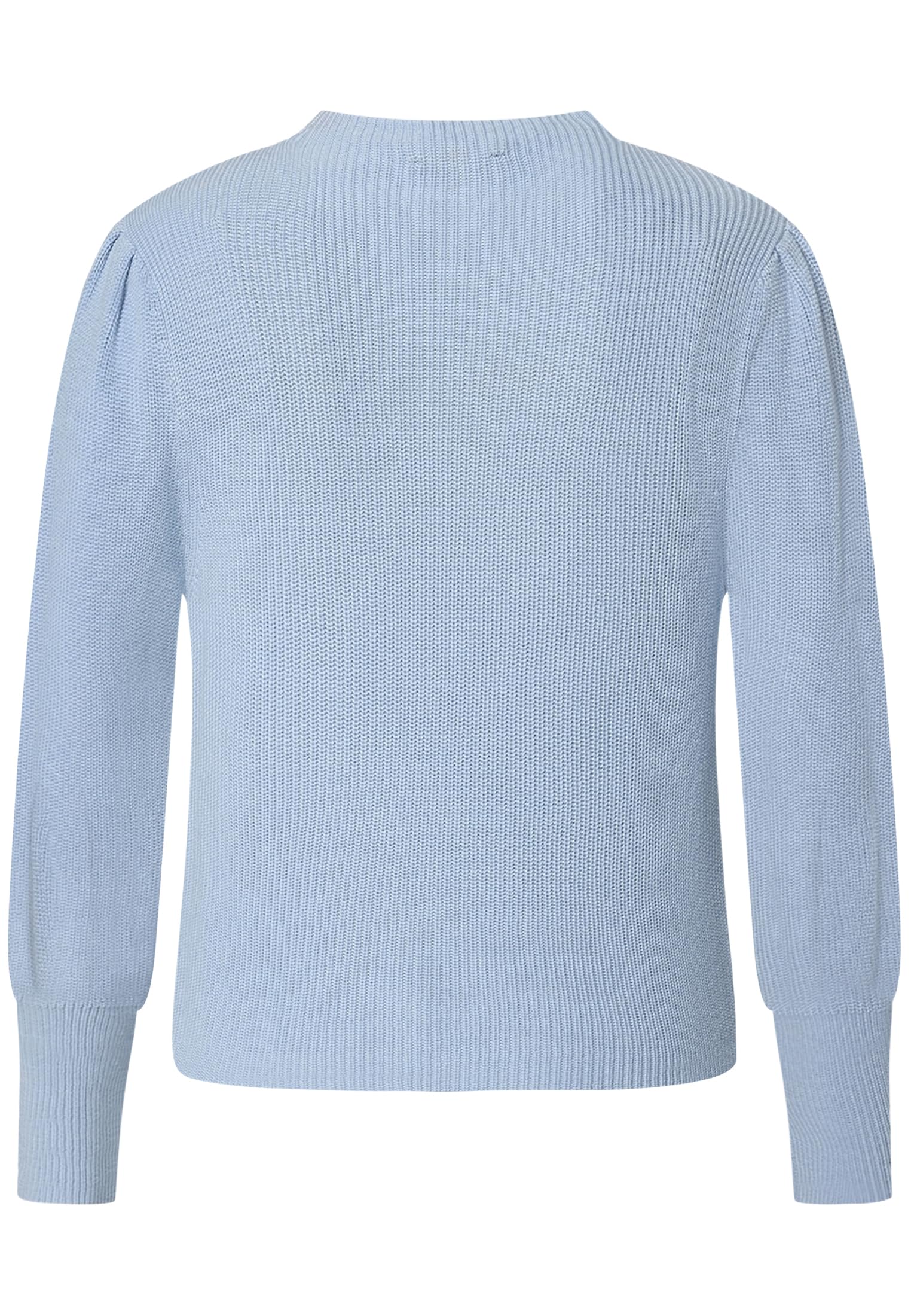 zero Strickpullover Ballonärmel Pullover 40 Soft Chambray warm
