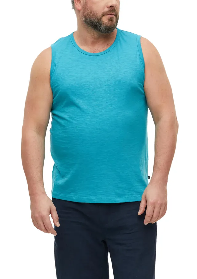 s.Oliver Herren Tanktop Big Size Baumwollmix Crew Neck