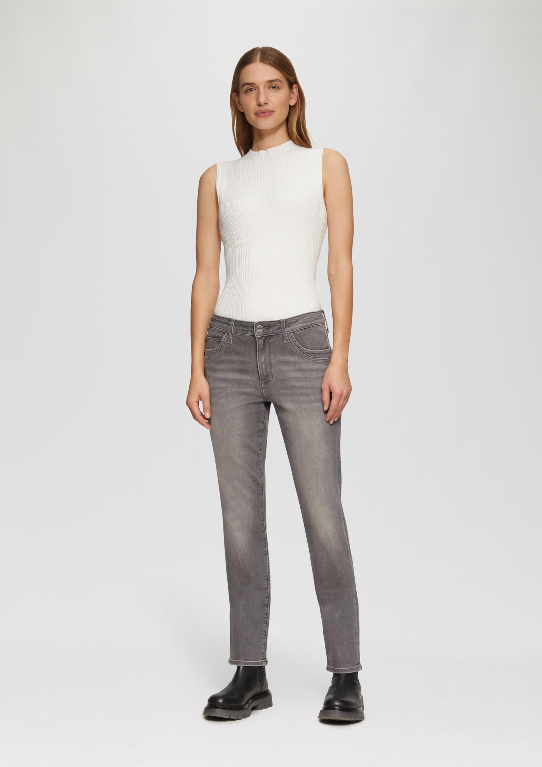 s.Oliver Red Label Betsy Mid Rise Slim Fit Jeans Grau