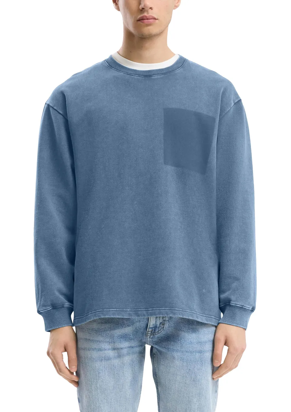 s.Oliver QS Sweatshirt gewaschen Kontrast Gr. L