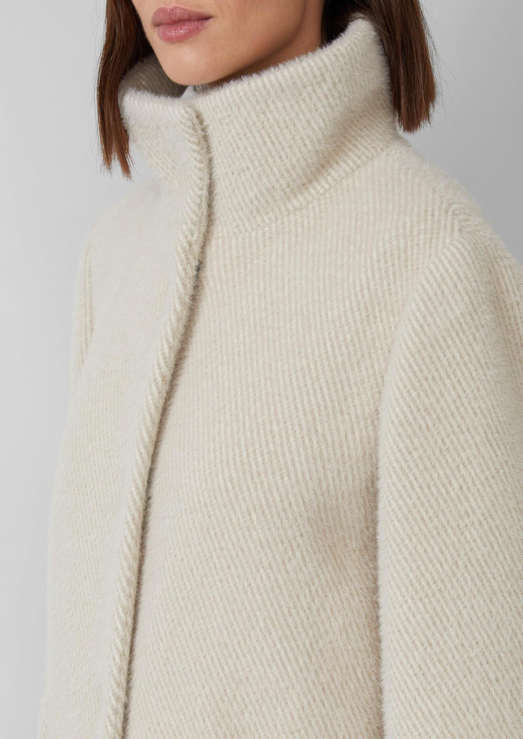 s.Oliver Teddy-Plüsch Jacke helles beige Gr.42 kurz
