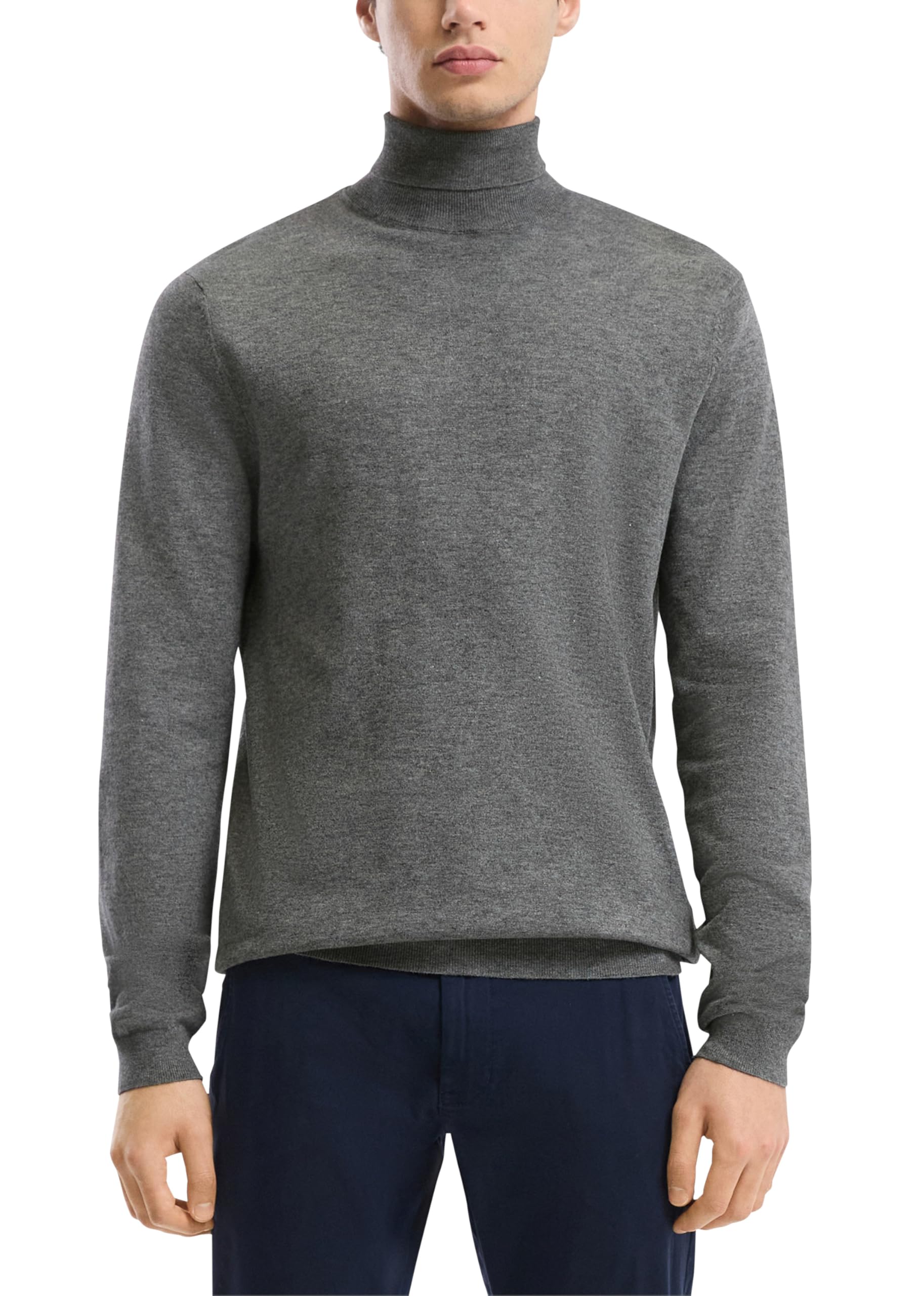 s.Oliver QS Rollkragenpullover L Strick tiefblau