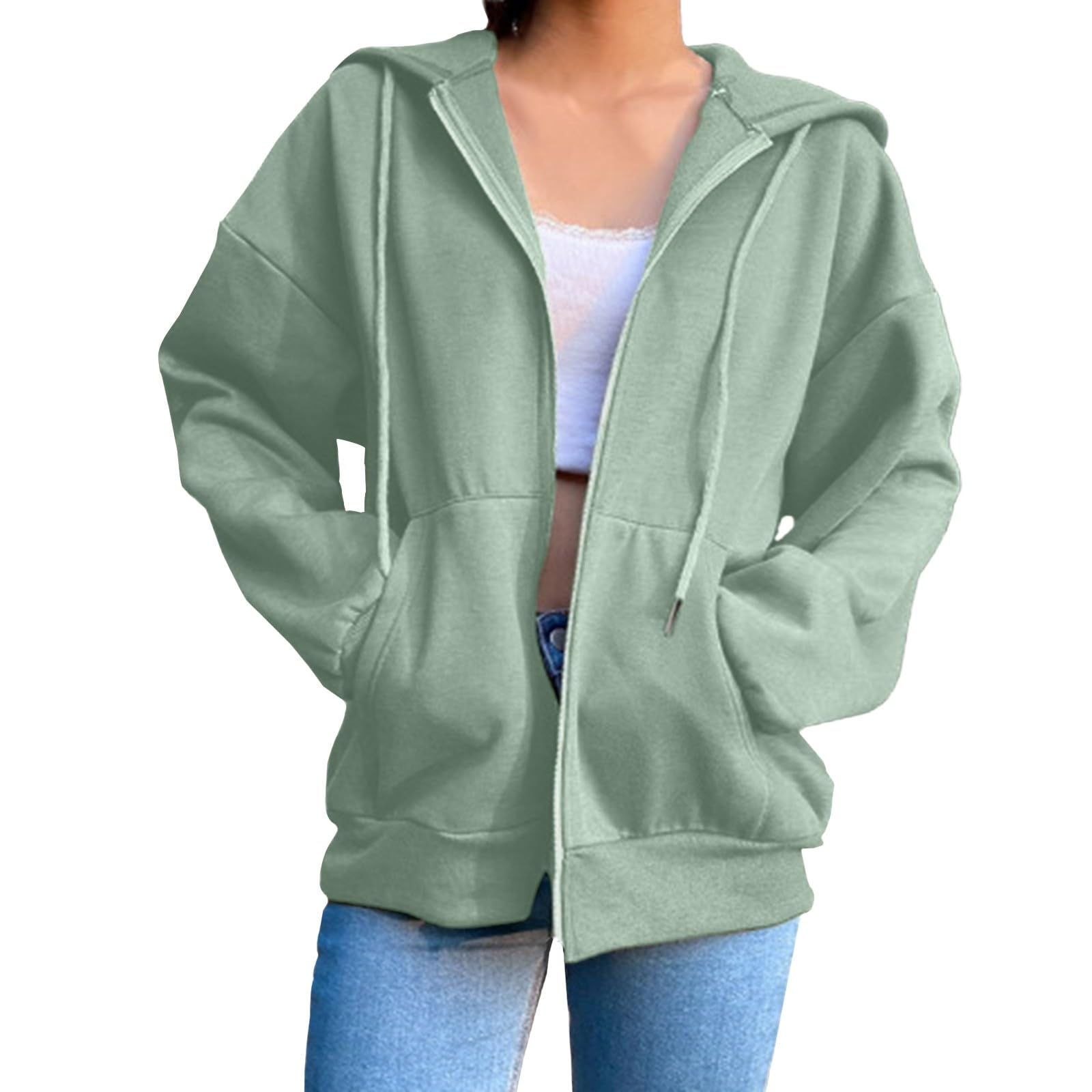 Singular AG Sweatjacke Hoodie hellgrün Full-Zip
