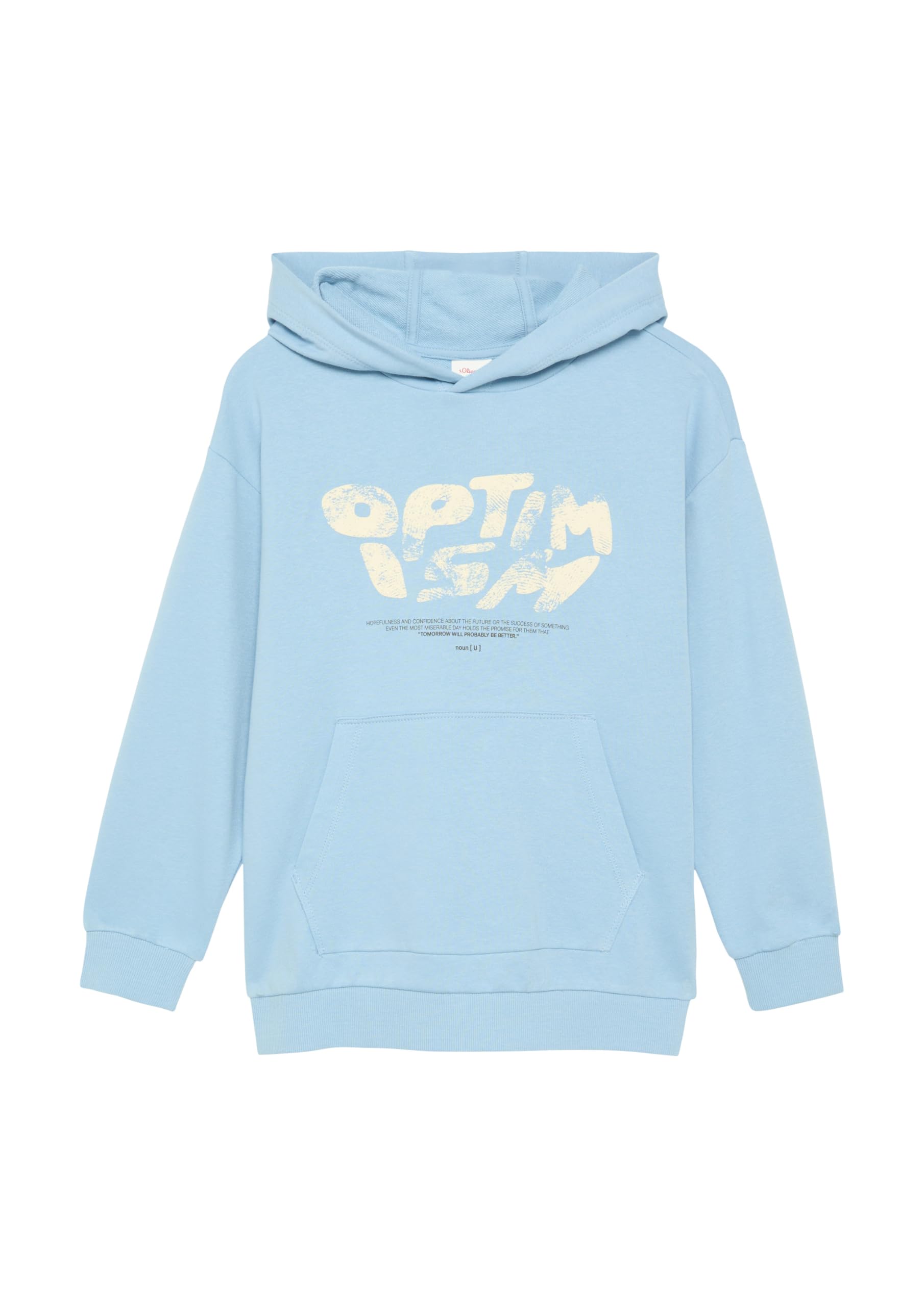 s.Oliver Oversized Hoodie salbeigrün mit Frontprint