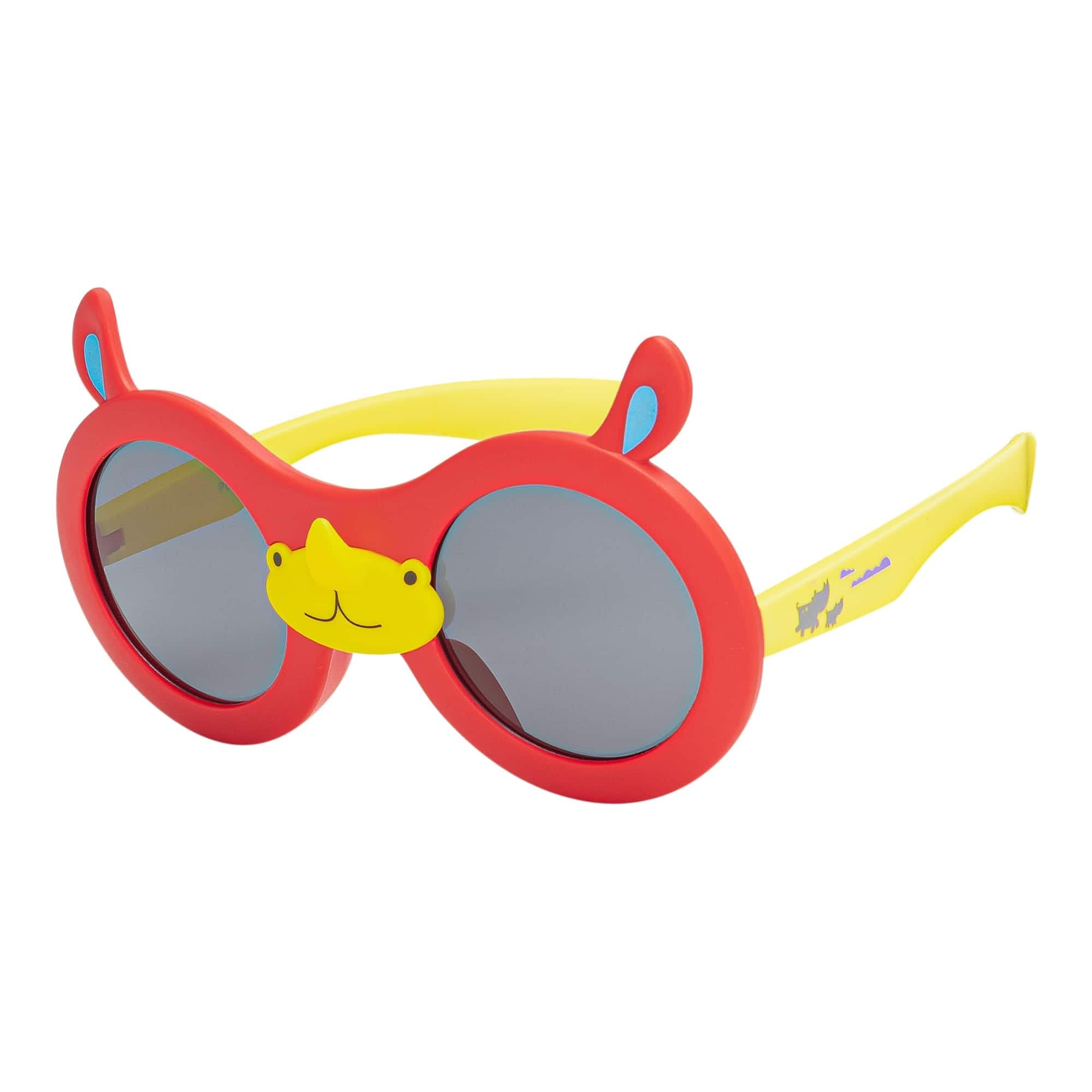 BEZLIT Tiermotiv Kinder Sonnenbrille Schwarz-Rot rund UV400