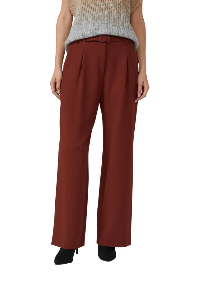 s.Oliver RED LABEL Twill-Hose Wide Leg 44W Rostrot