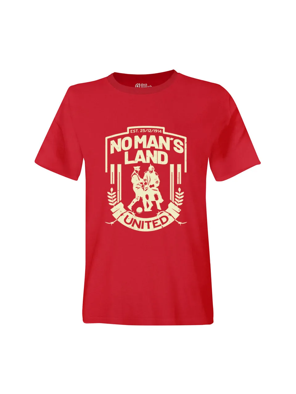 dna merch No Man’s Land T-Shirt Rot Weihnachtsfrieden