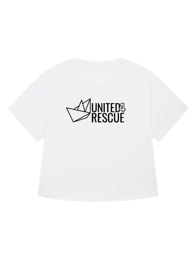 United4Rescue Roundback Oversized Damen T-Shirt Schwarz