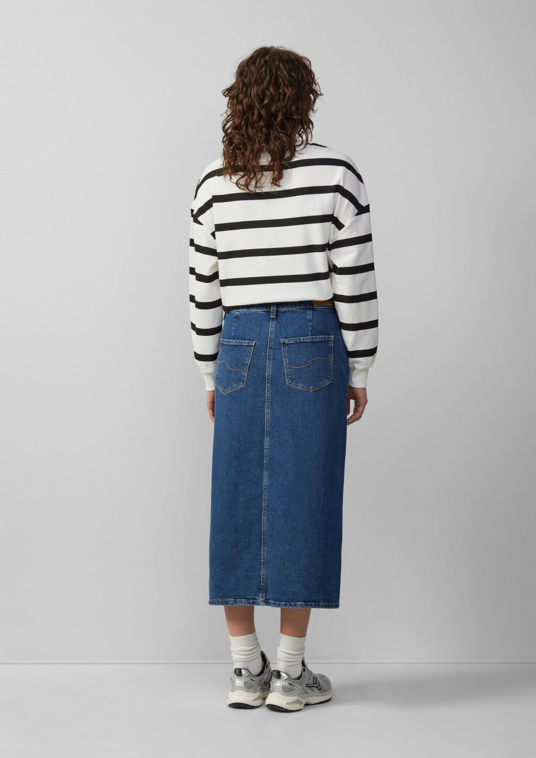 s.Oliver QS Denimrock wadenlang Damen Gr.38 Schlitz