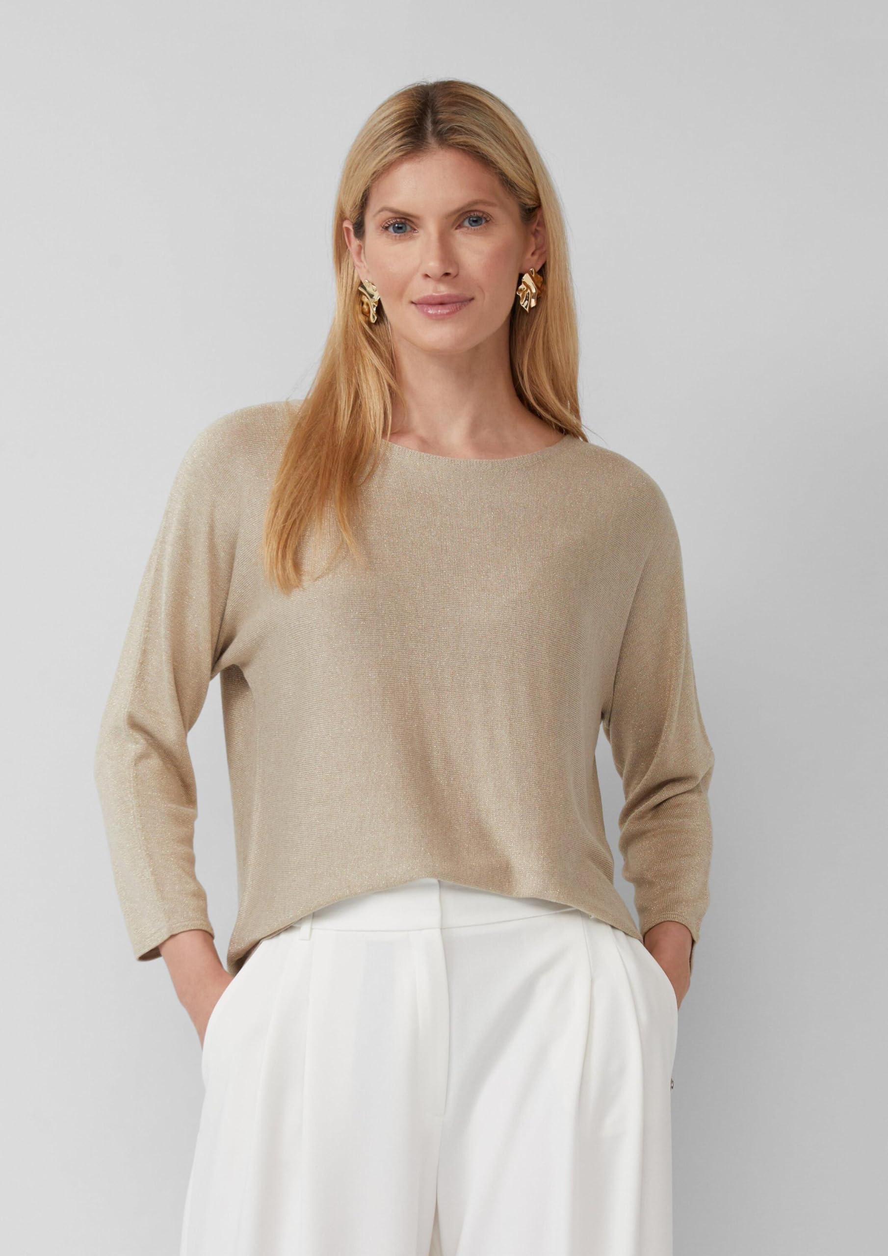 s.Oliver Junior Strickpullover mit Glitzergarn 3/4-Arm