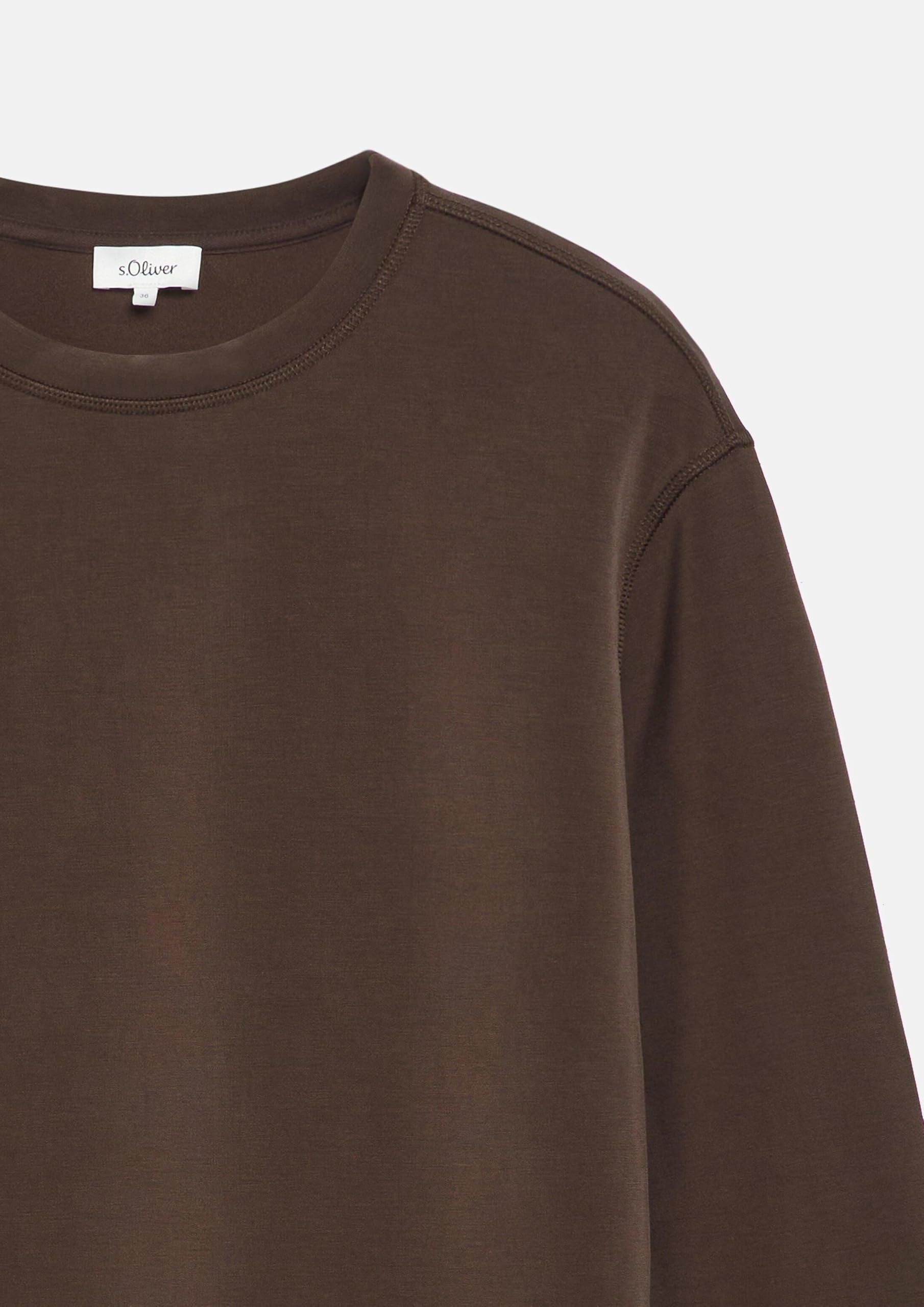 s.Oliver RED LABEL Scuba-Sweatshirt weiter Arm