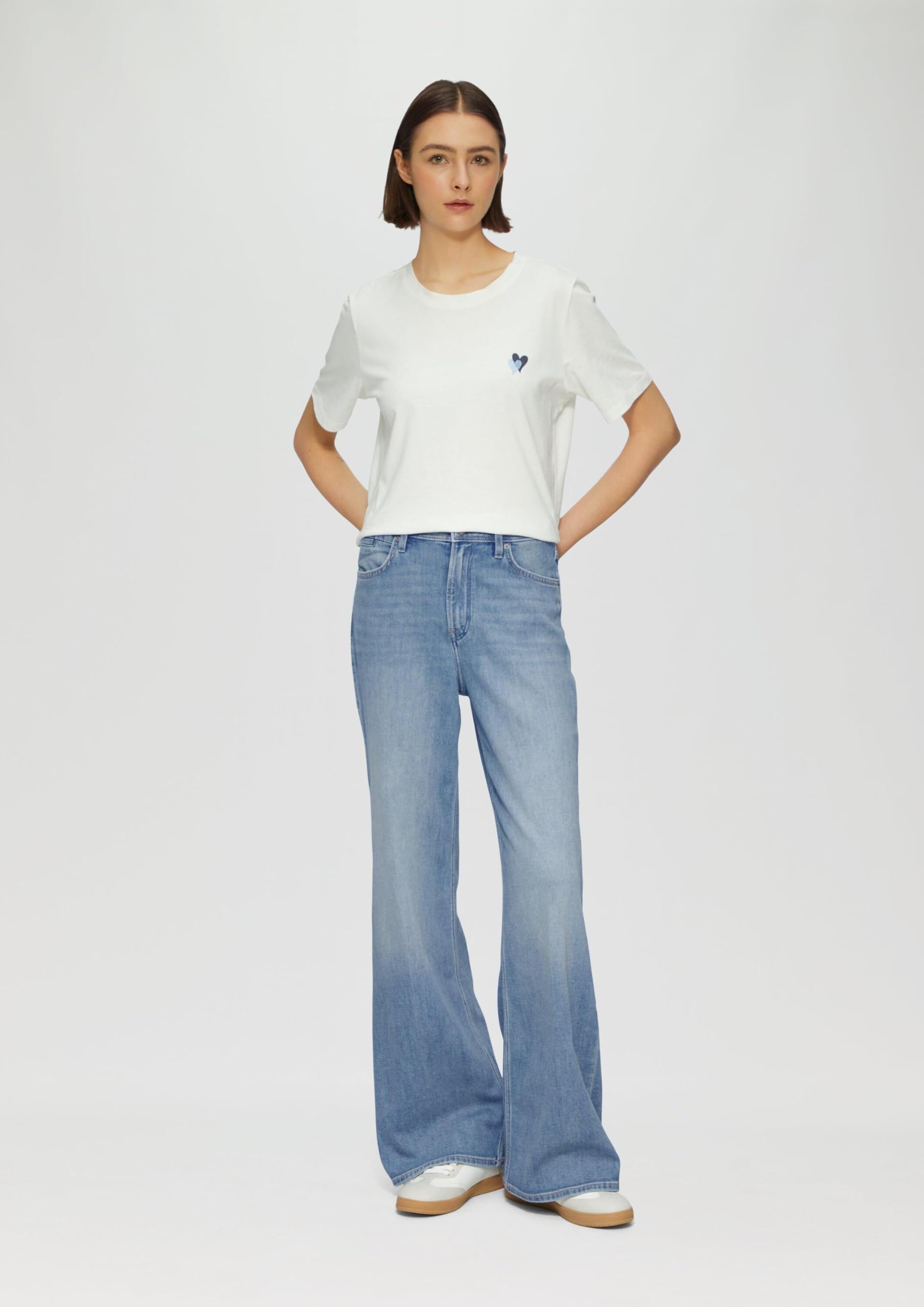 s.Oliver Suri High Rise Wide Fit Jeans Hellblau 36W/32L