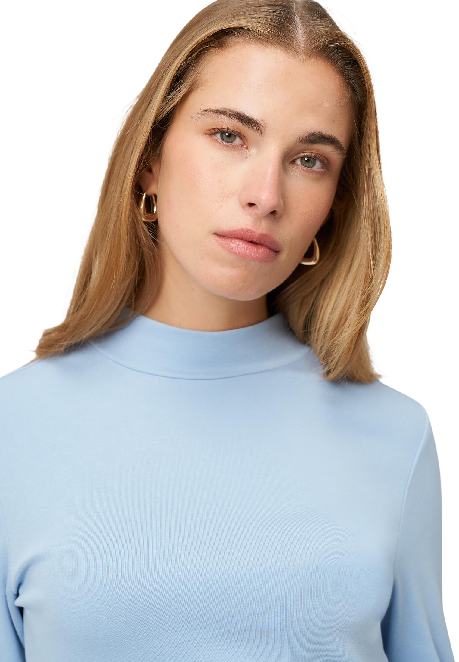 zero Langarmshirt Stehkragen Soft Chambray Gr. 38