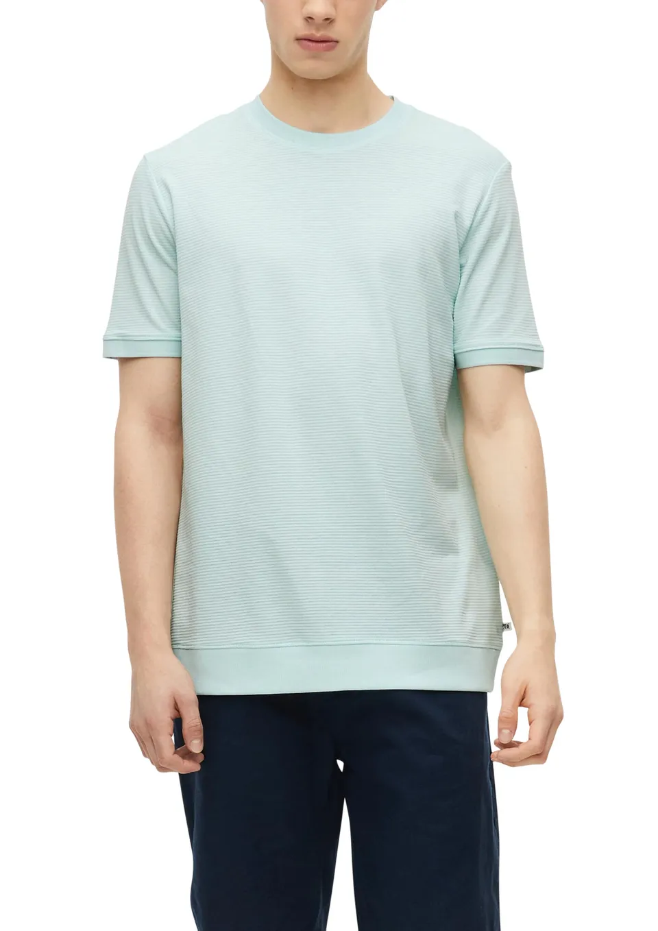 s.Oliver Junior T-Shirt Herren Helles Türkis Jacquard