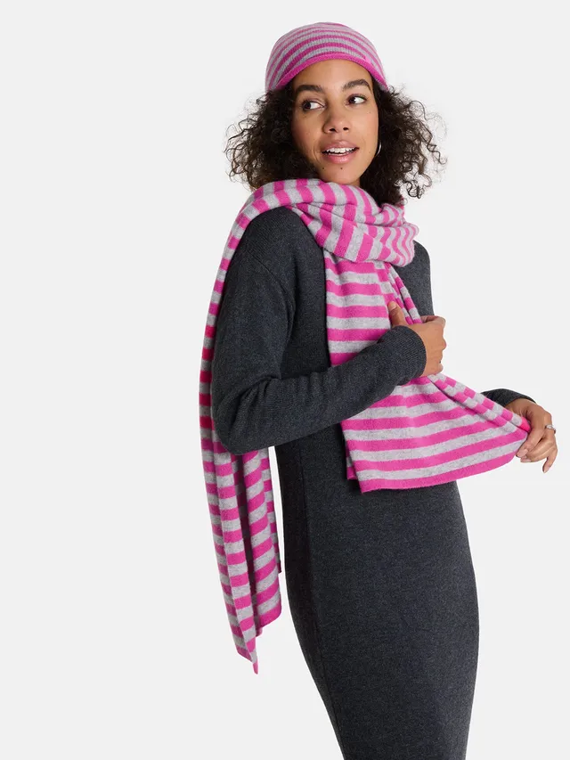 Lieblingsstück Happy Stripes Wollschal Kaschmir lovely pink
