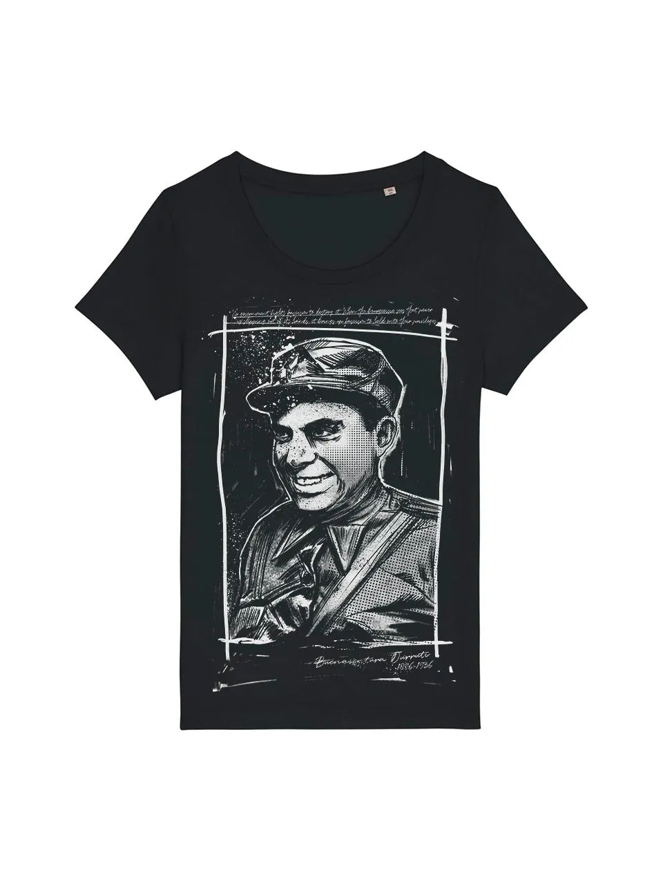 dna merch Keine Regierung Durruti T-Shirt Frauen Schwarz Bio