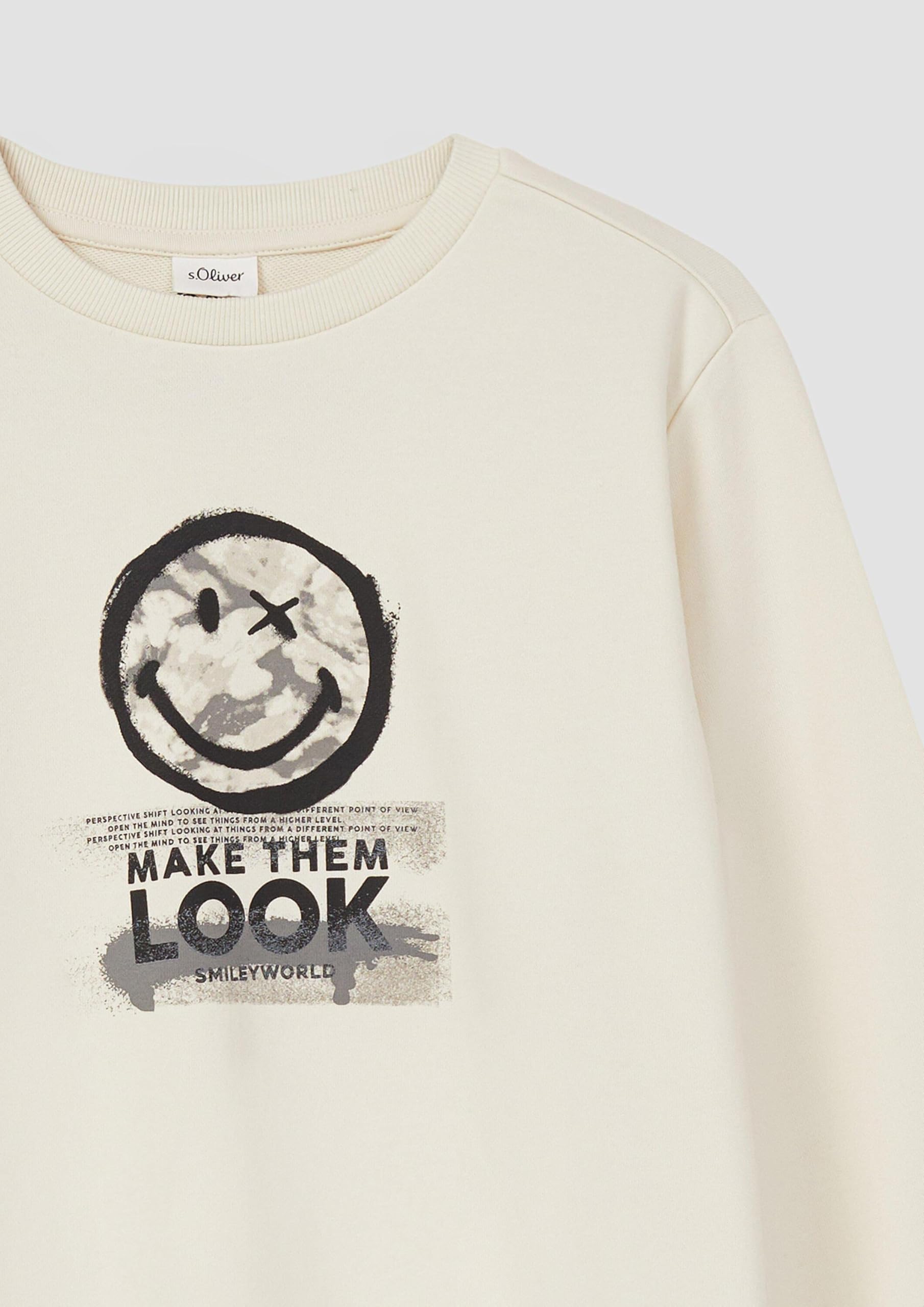 s.Oliver 2169222 Sweatshirt Grey Black Baumwolle
