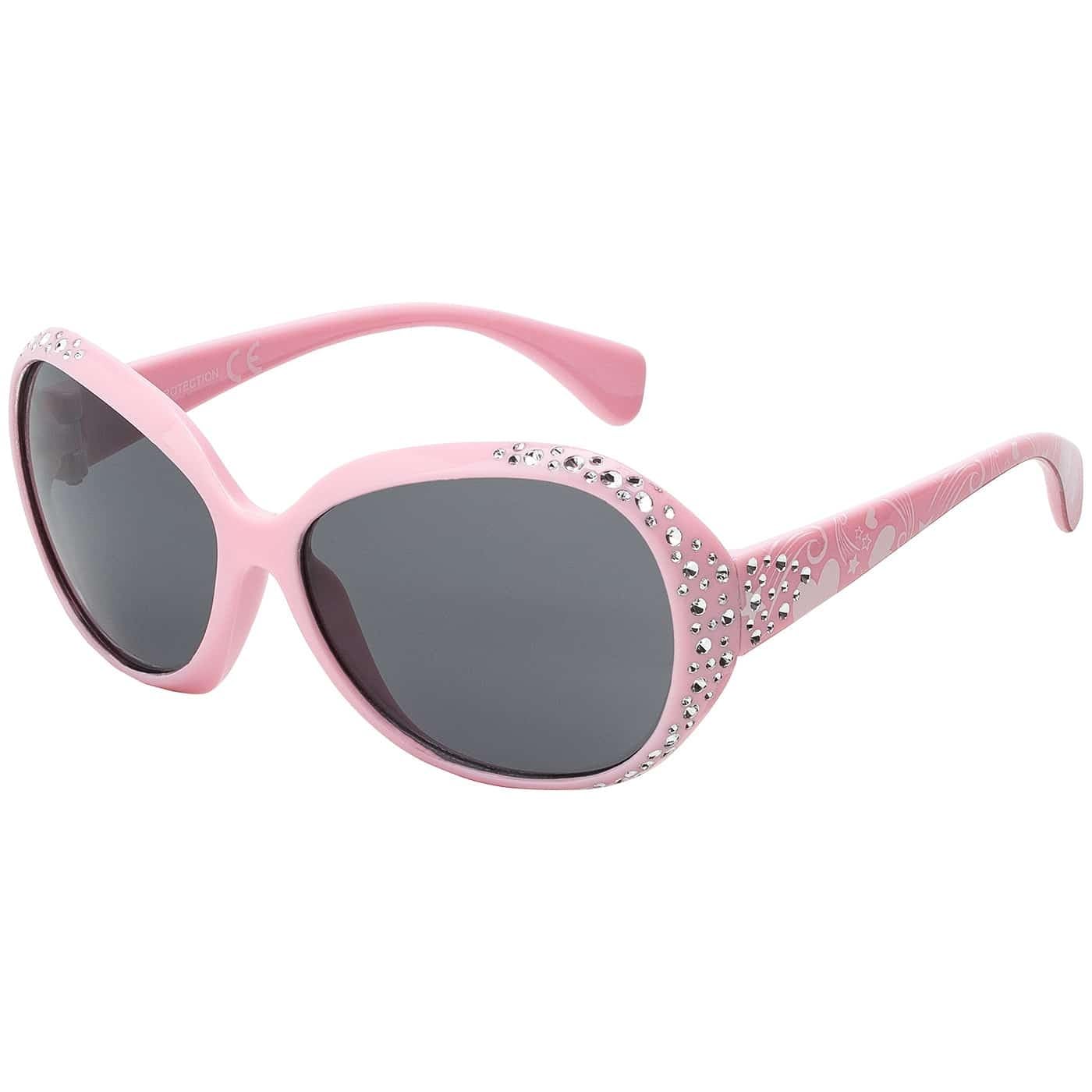 BEZLIT Kinder Sonnenbrille oval Blau mit Strass UV400