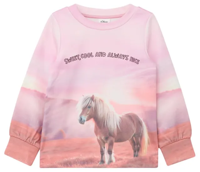 s.Oliver Junior 2183871 Sweatshirt Gr.104-110 pink Print