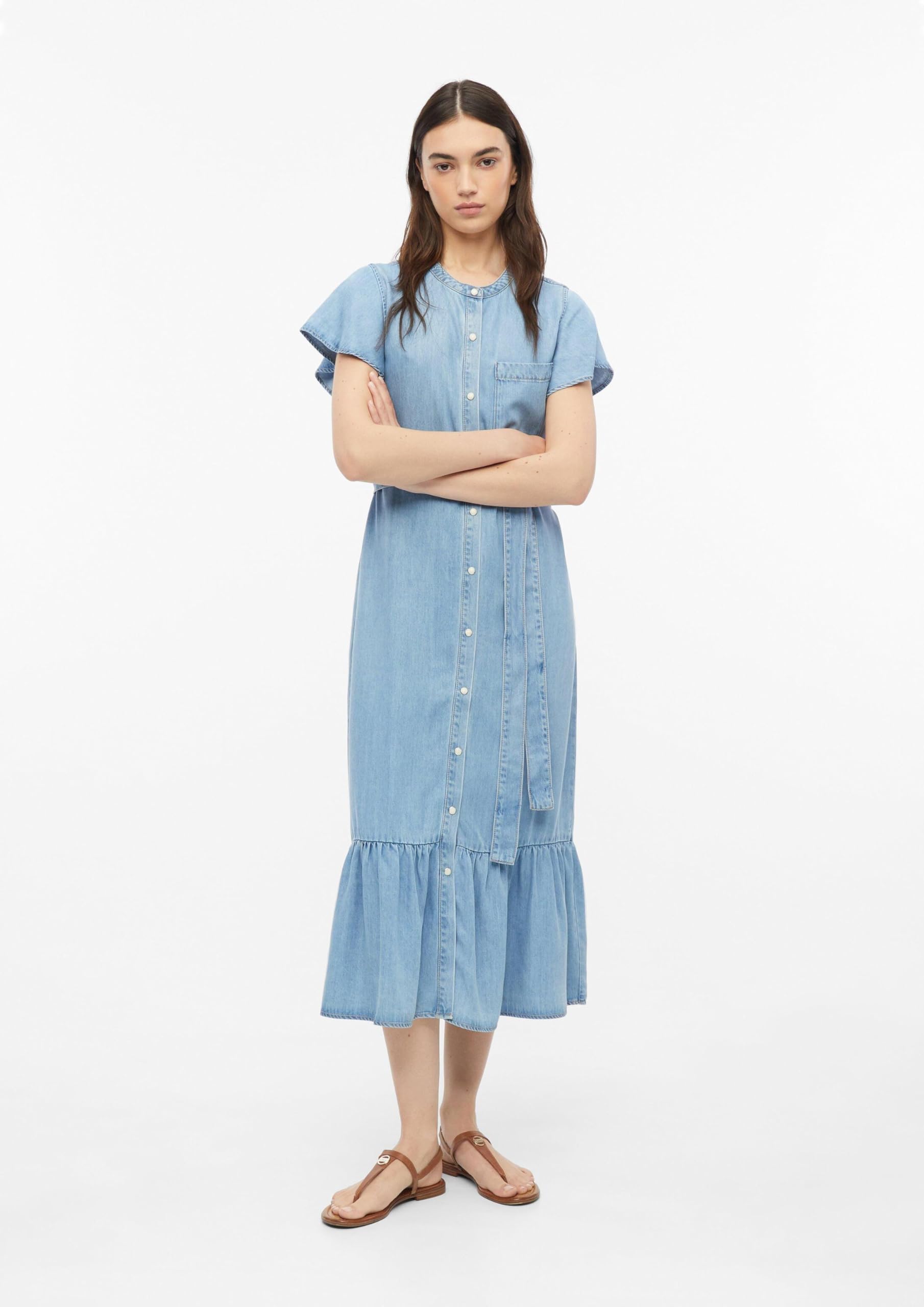 s.Oliver Red Label Midi-Denimkleid Gr.46 Lyocell
