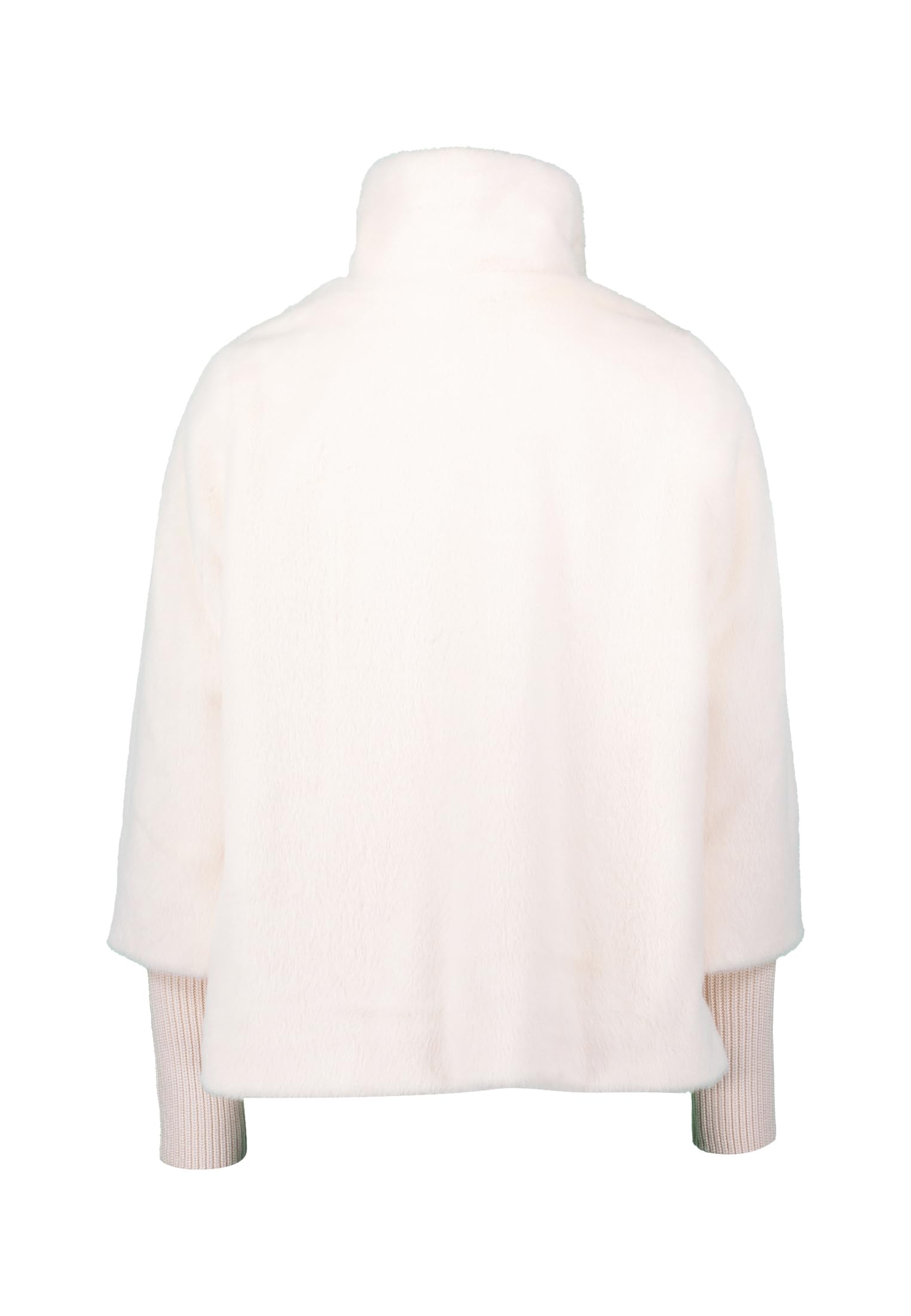 zero Fellimitat-Jacke Stehkragen 40 Eggnog warm