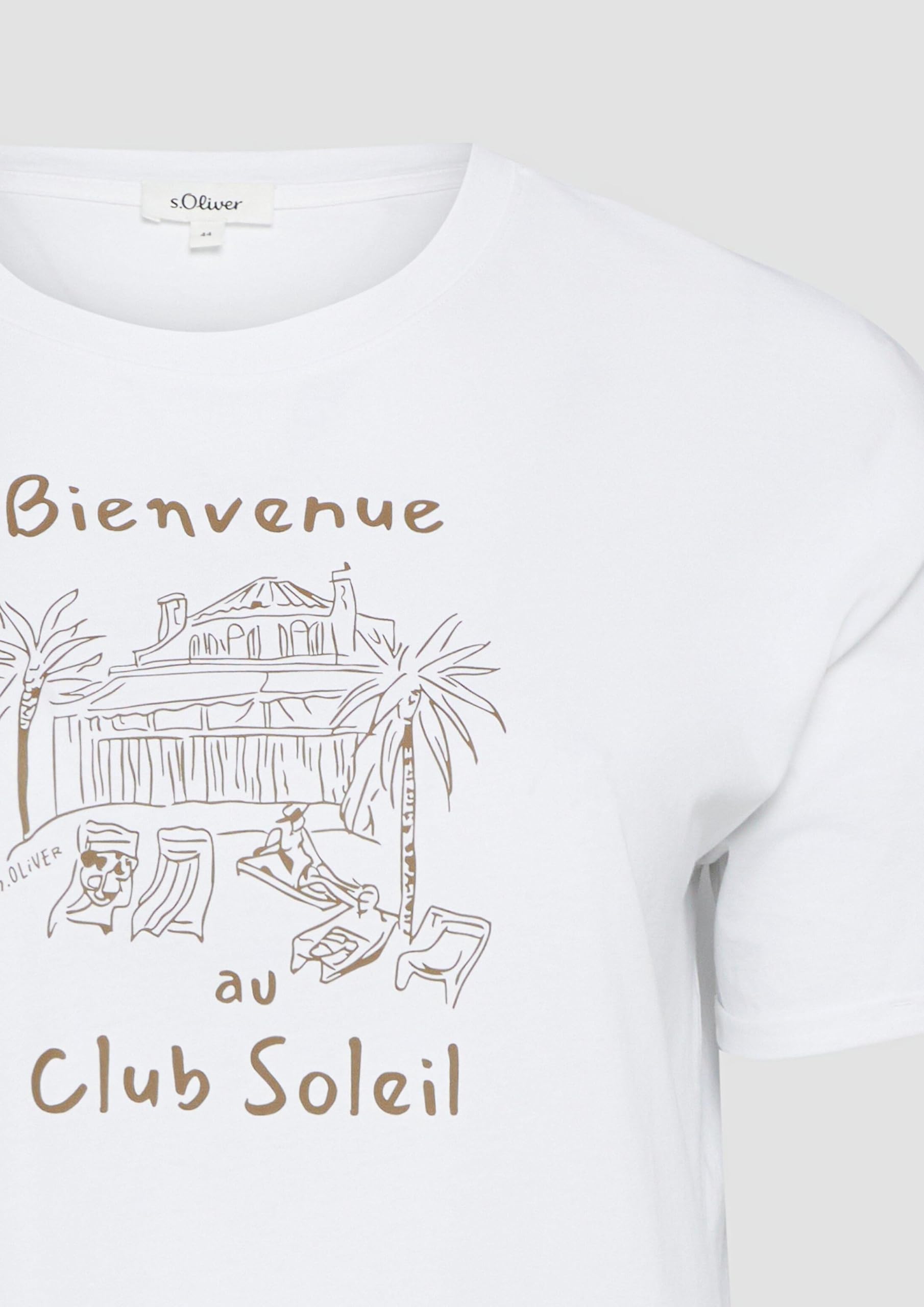s.Oliver RED LABEL T-Shirt Frontprint Gr. 48 bordeaux